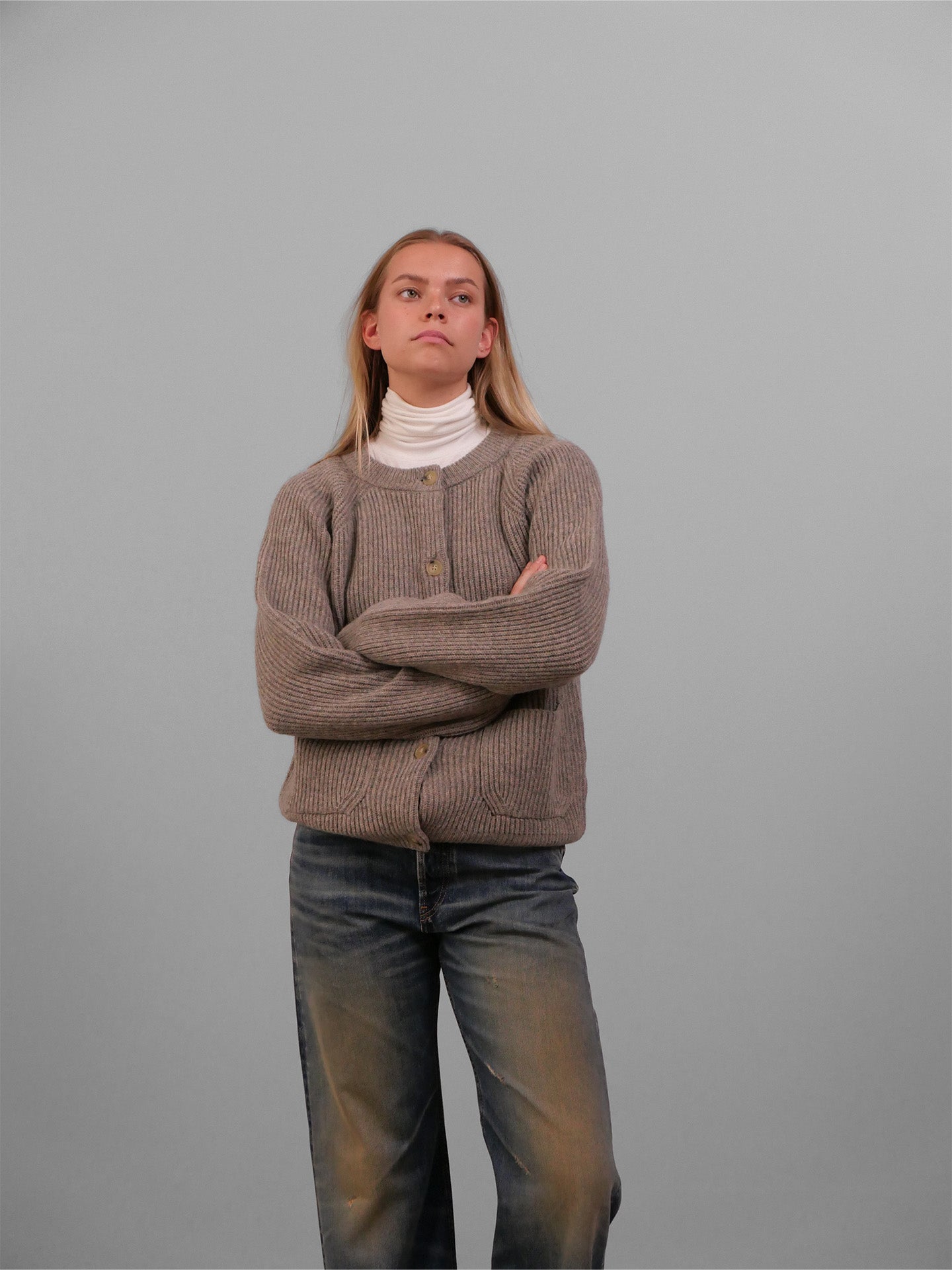 Shetland Wool Cardigan - Nature