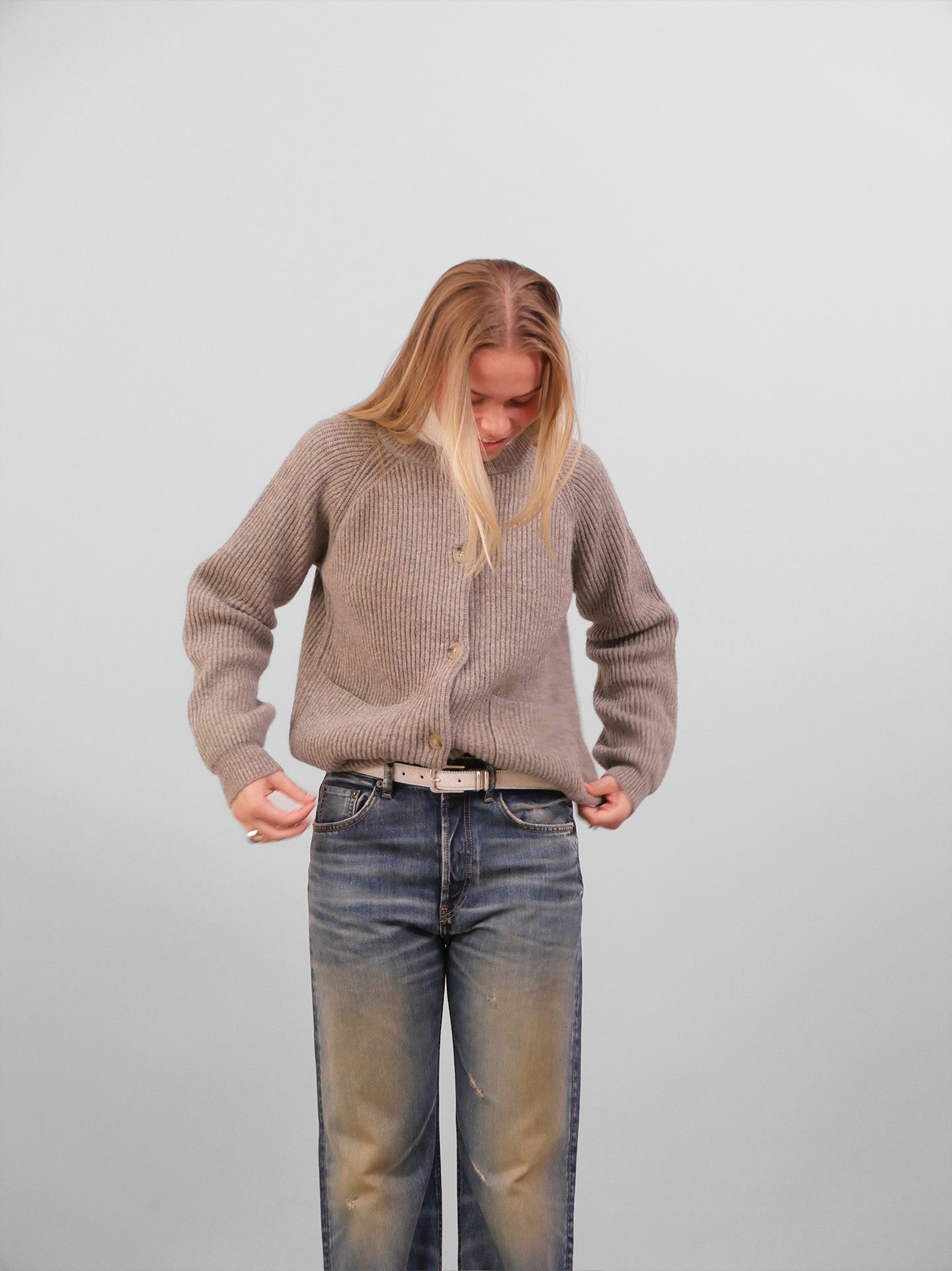 Shetland Wool Cardigan - Nature