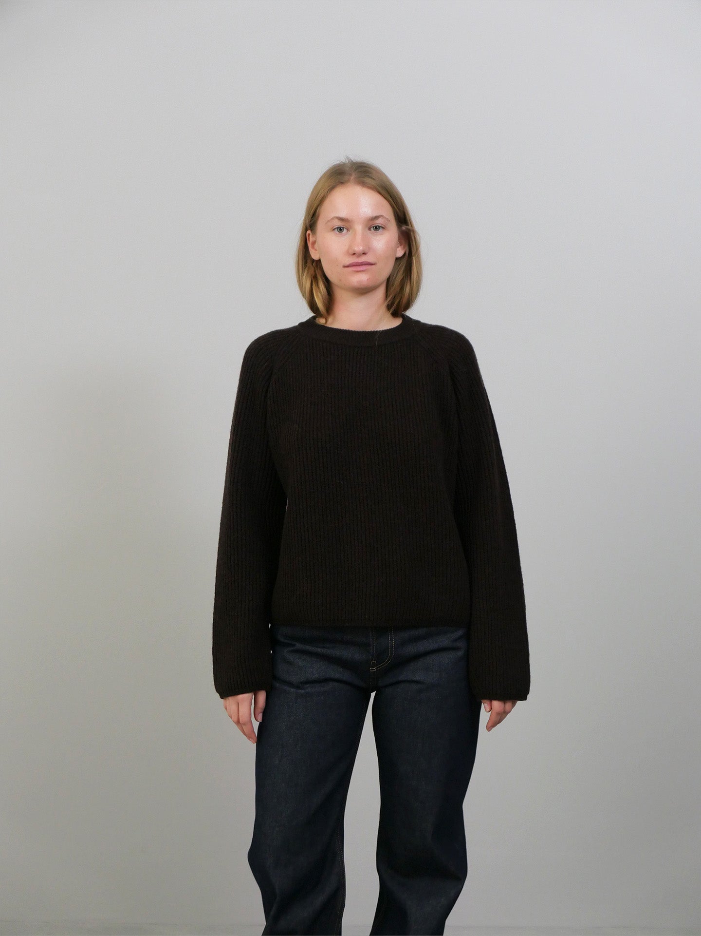 Shetland Wool Large Rib - Brown