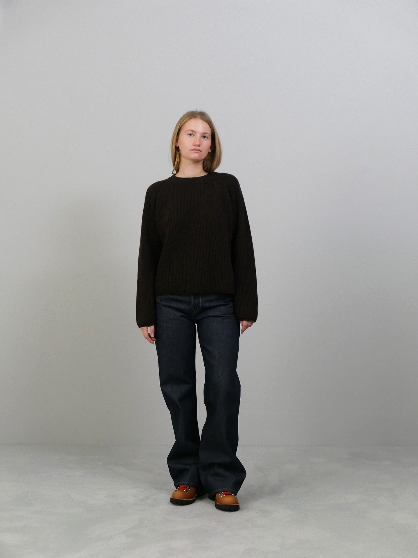 Shetland Wool Large Rib - Brown