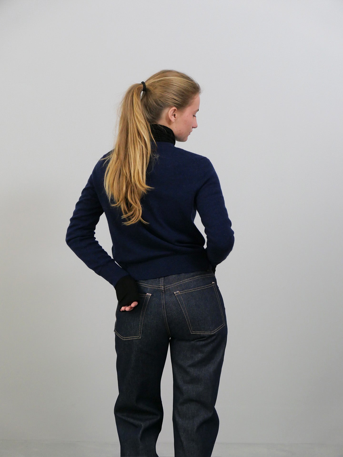 Cardigan Yak Wool - Navy