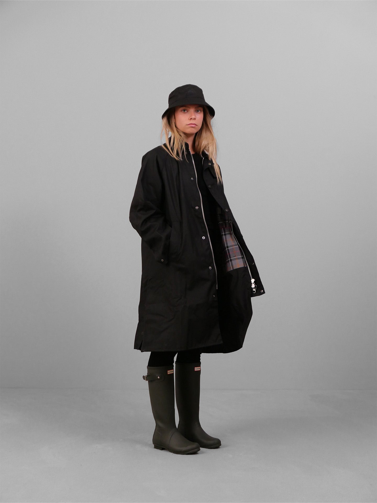 Modified Exmoor Wax Coat - Black