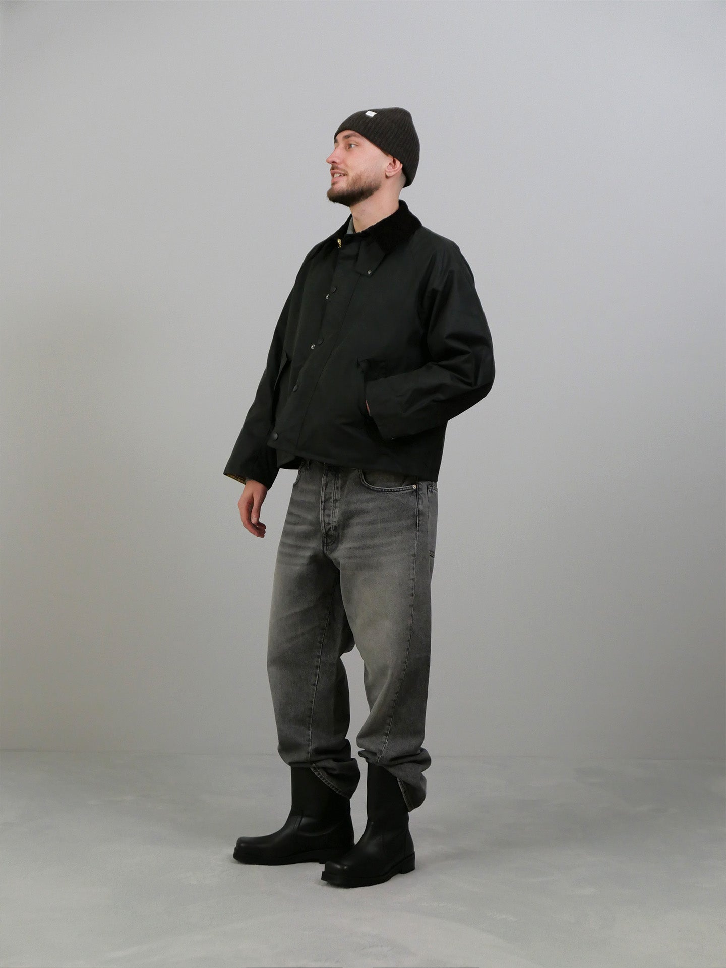 Modified Transport Wax Jacket - Black