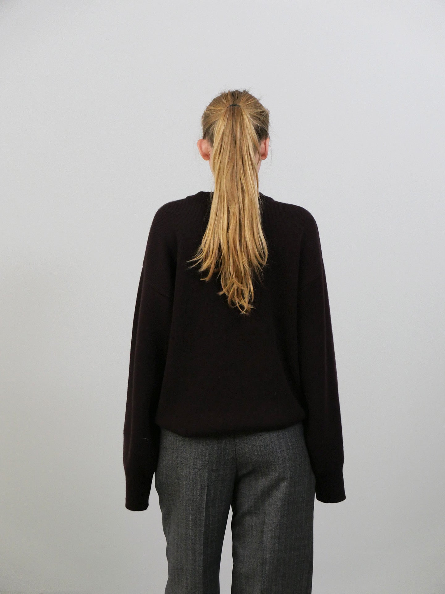 Merino Knit Jumper - Dark Maroon