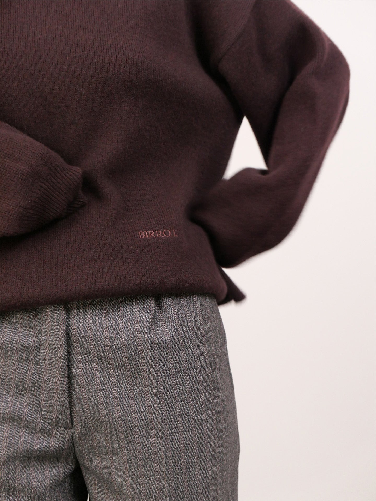 Merino Knit Jumper - Dark Maroon
