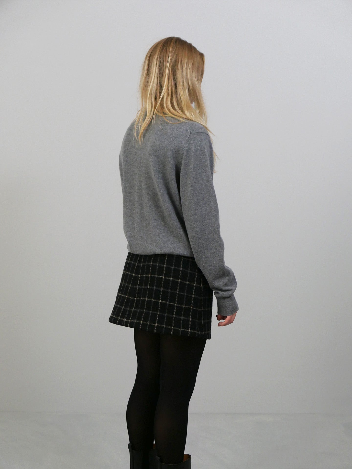 Kjellerup Check Wool Mini Skirt