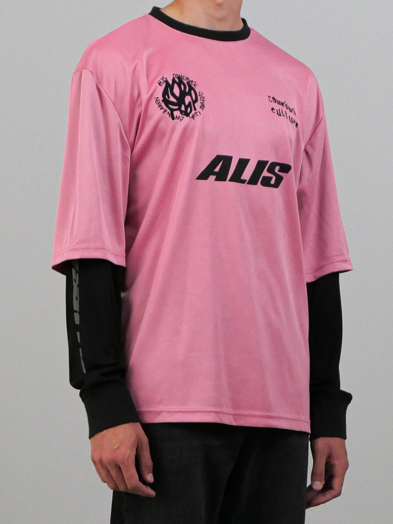 Comeback Club 2-Layer Jersey - Pink/Black