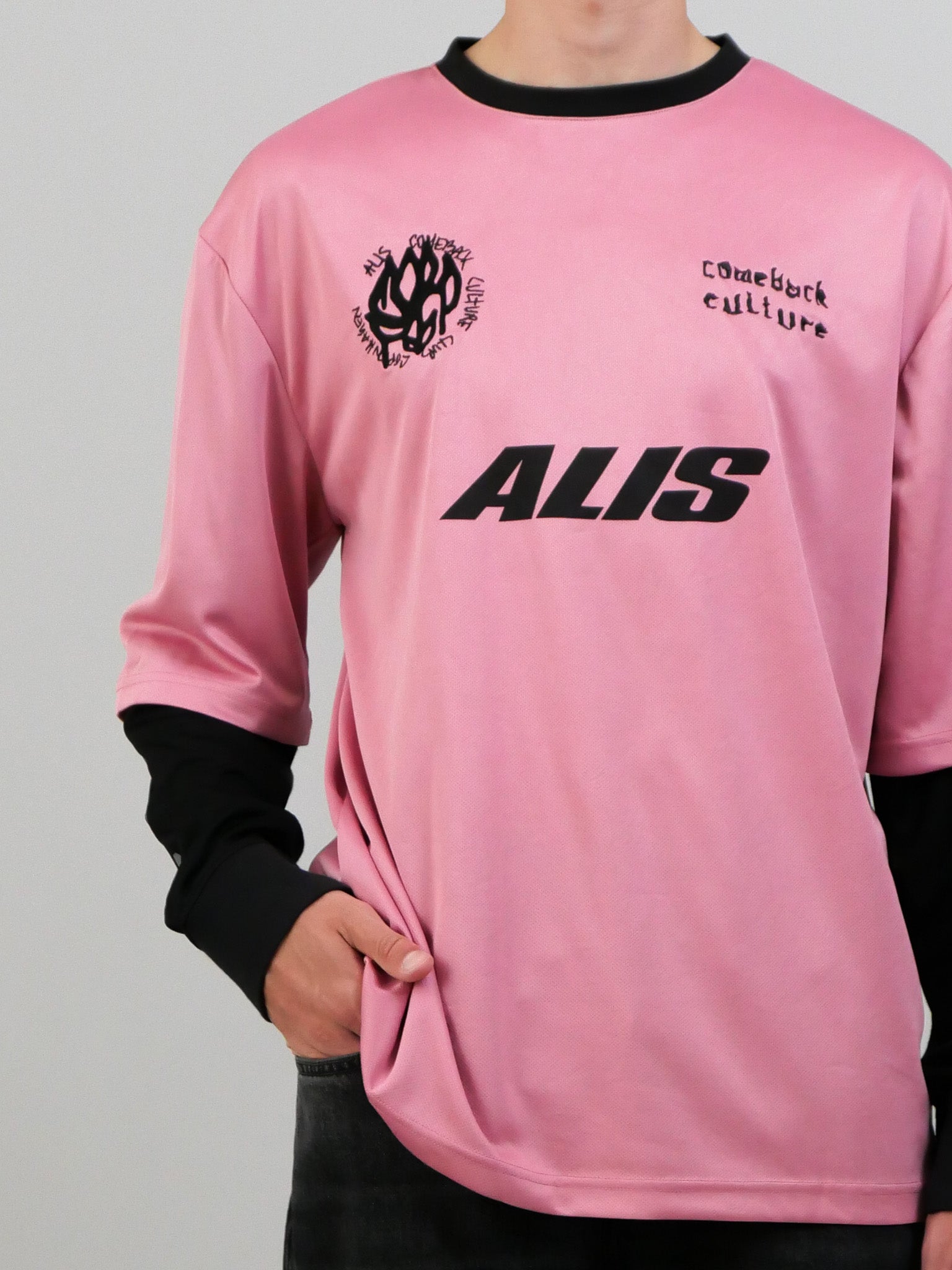 Comeback Club 2-Layer Jersey - Pink/Black