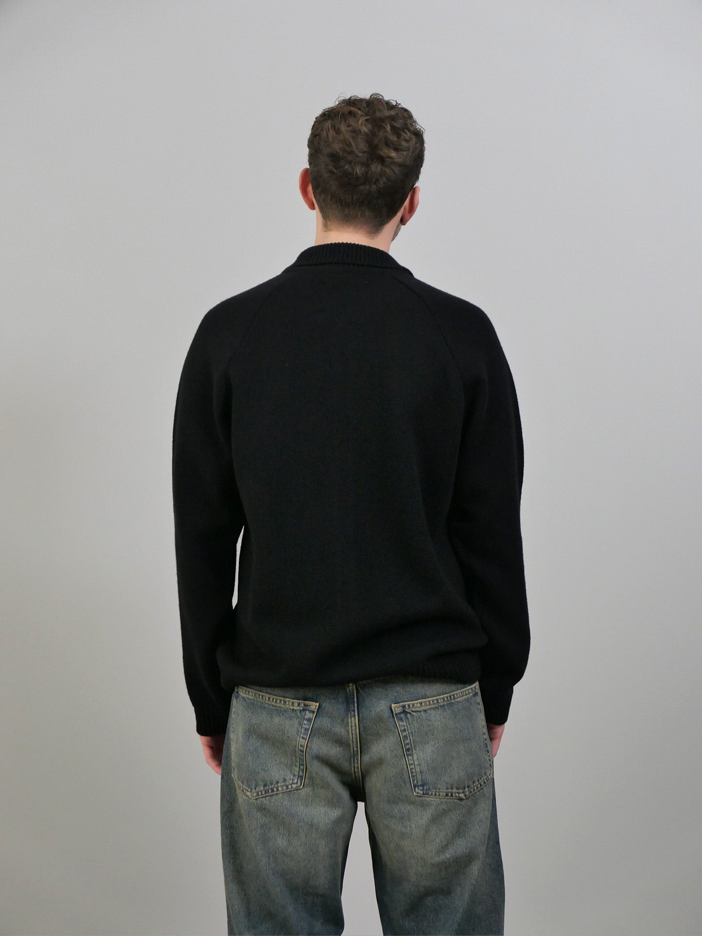 Mars Polo Cardigan - Black