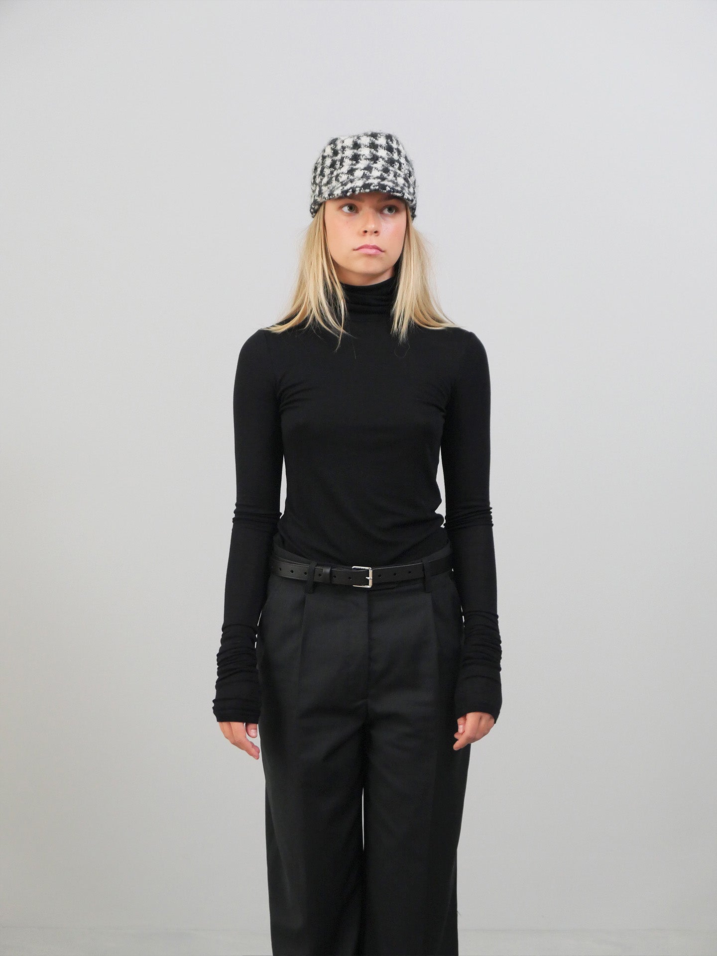 City Hat - Black/White Checked