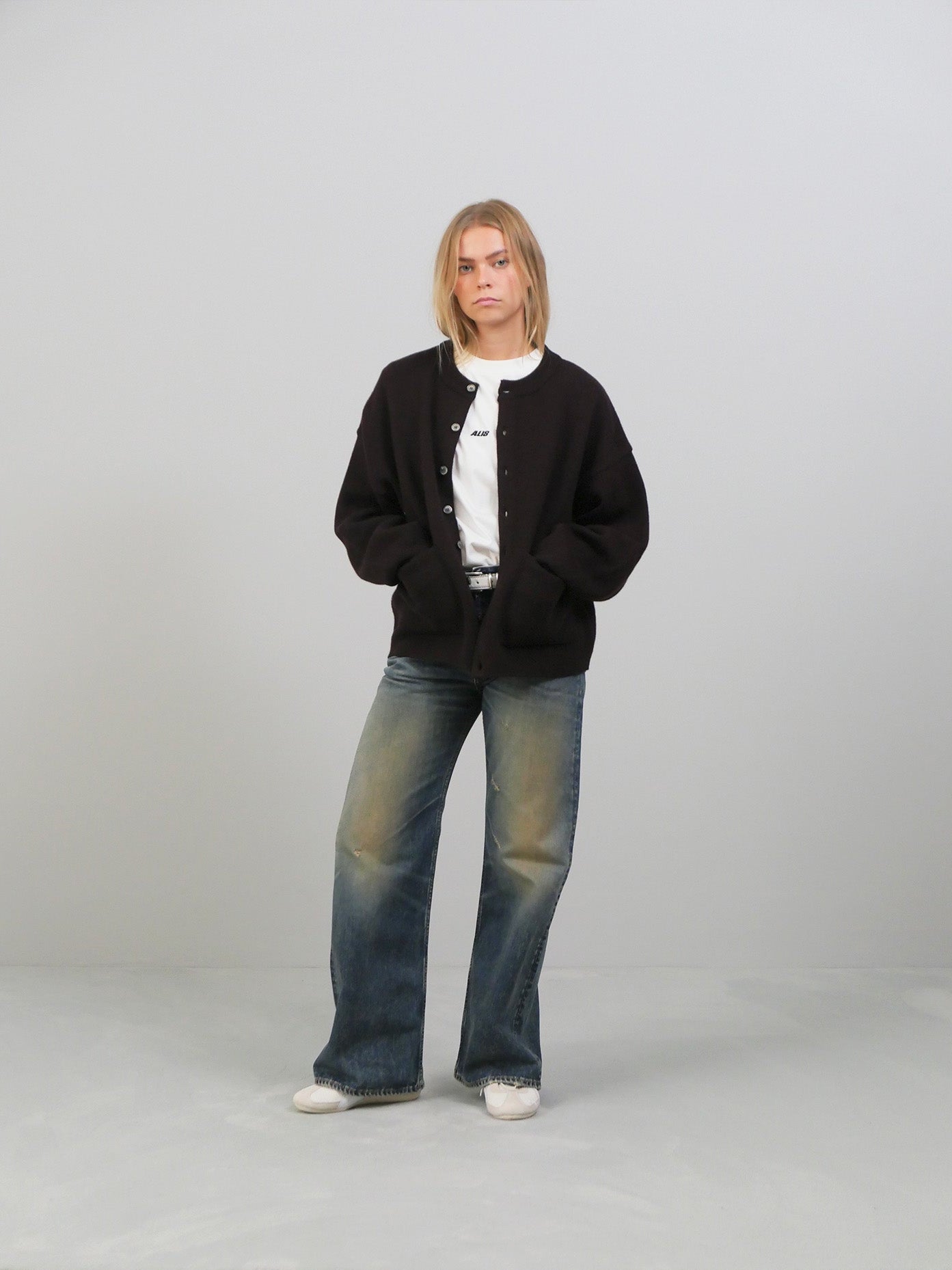 Merino Knit Cardigan - Dark Maroon