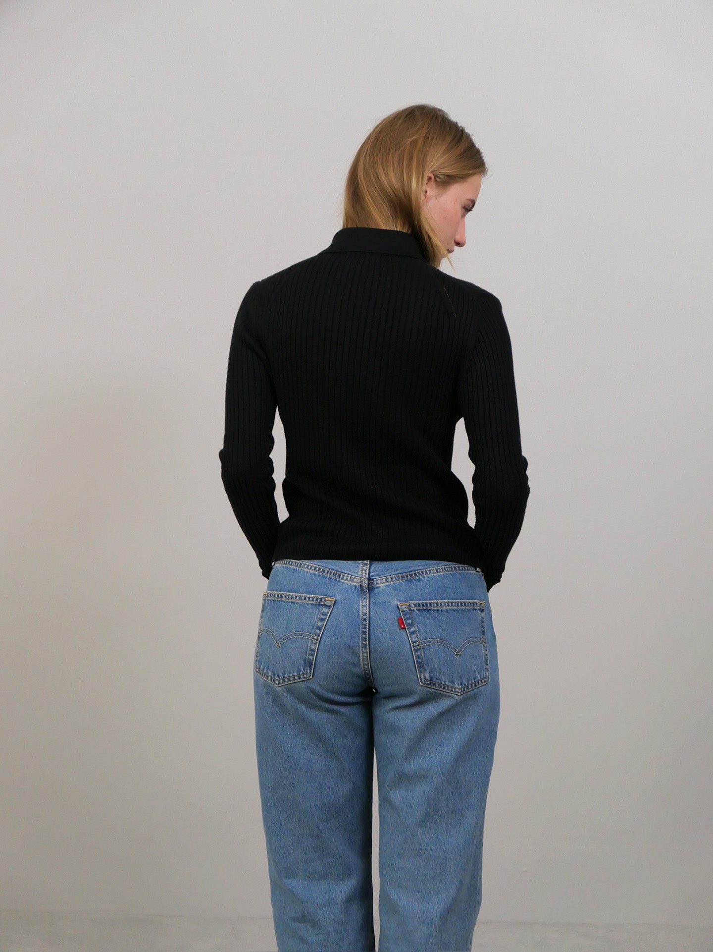 Knitted Rib Shirt - Washed Graphite