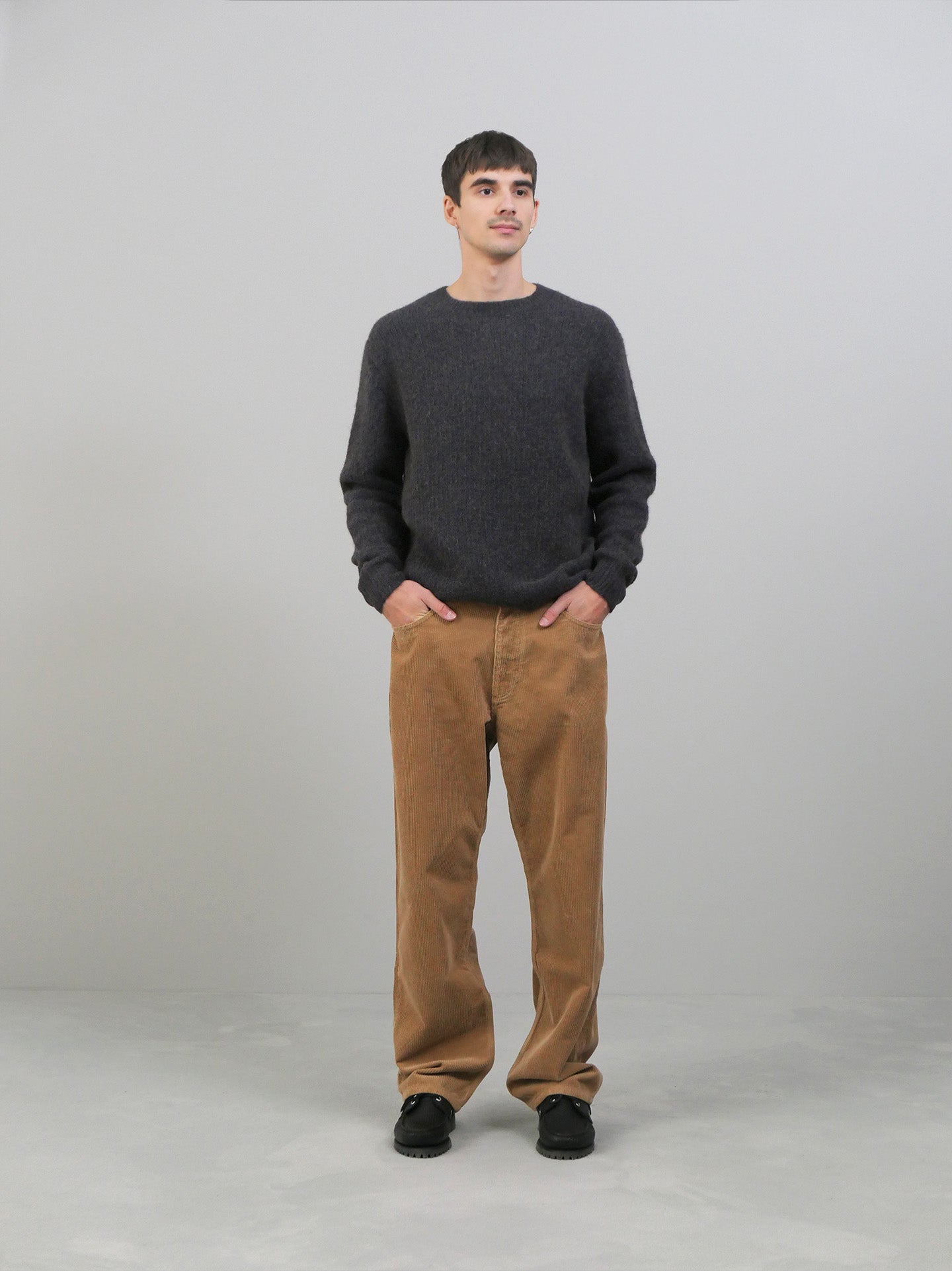 Mogens Relaxed 5 Pocket Wide Wale Corduroy - Utility Khaki