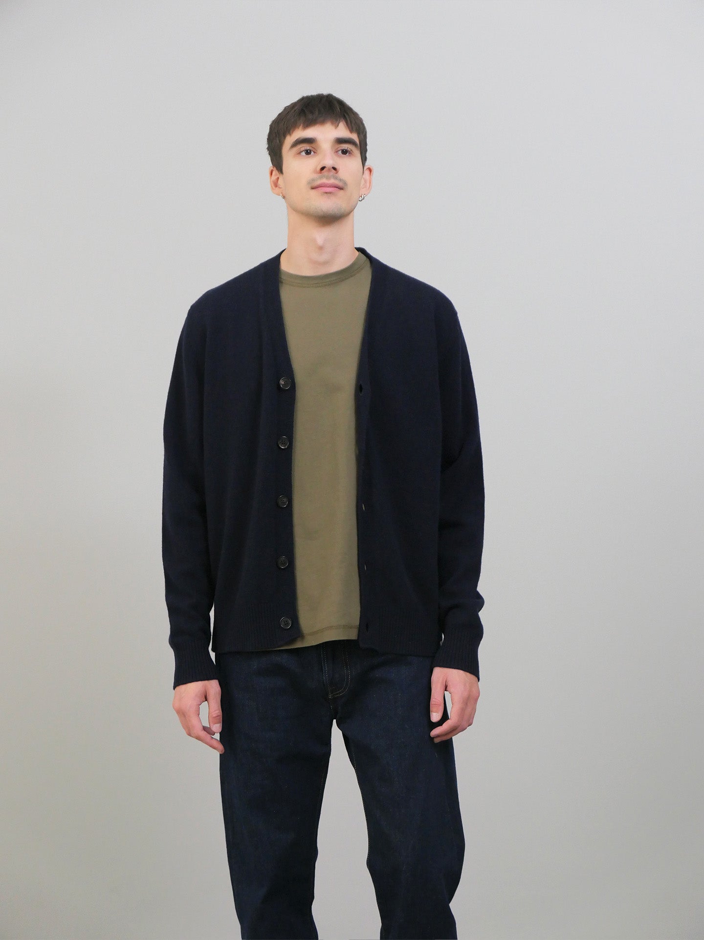 Norse Standard Merino Lambswool Cardigan - Dark Navy