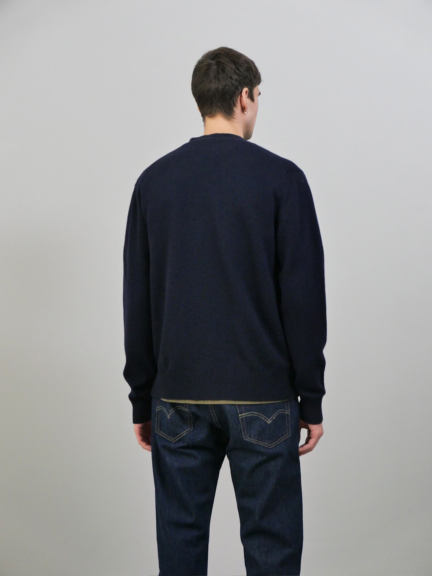 Norse Standard Merino Lambswool Cardigan - Dark Navy