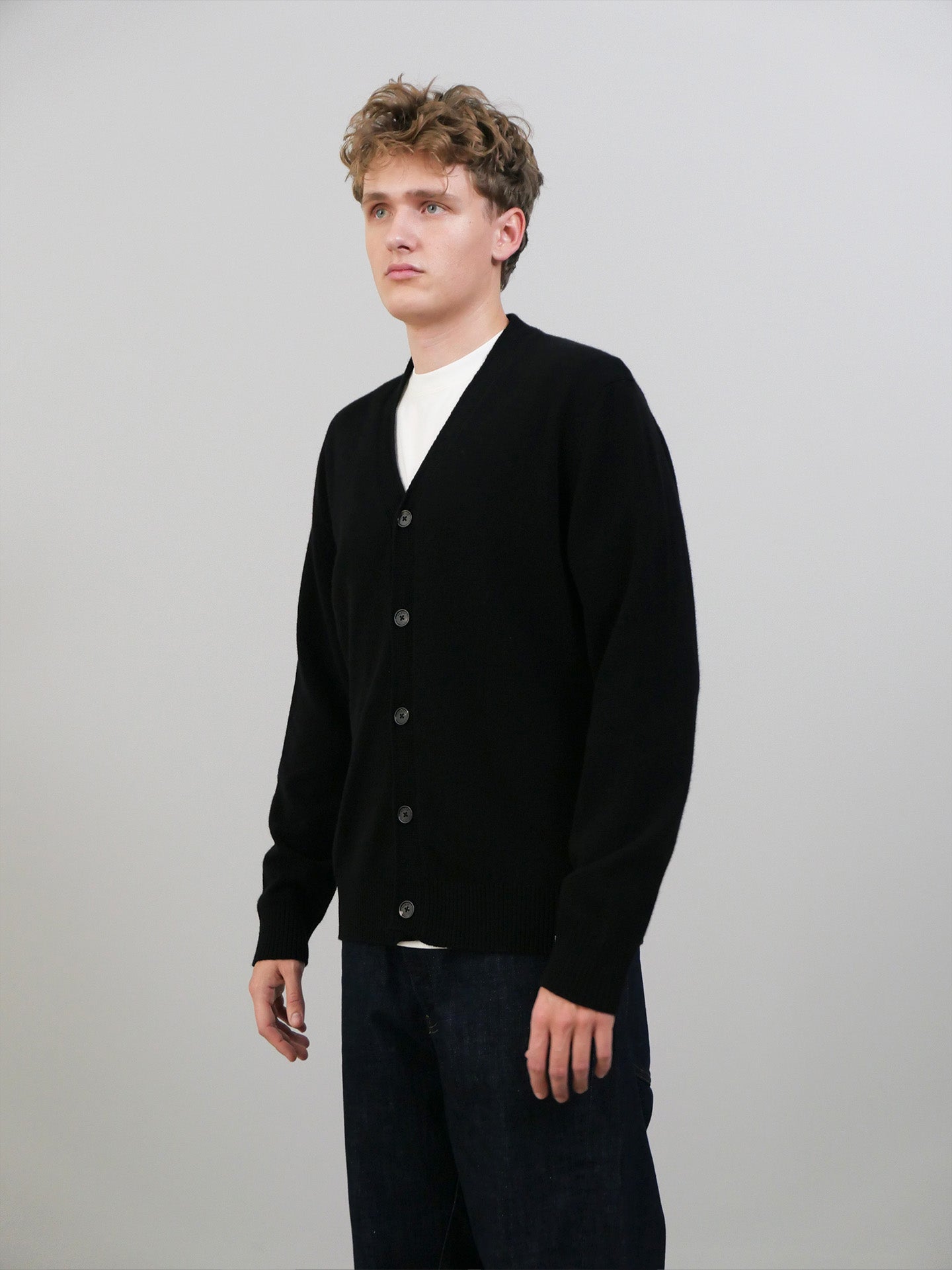 Norse Standard Merino Lambswool Cardigan - Black