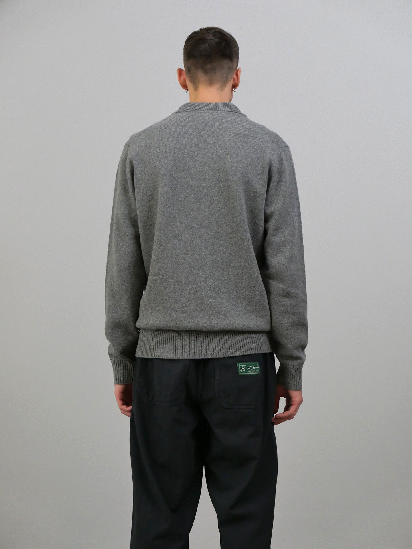 Norse Standard Merino Lambswool Polo - Grey Melange