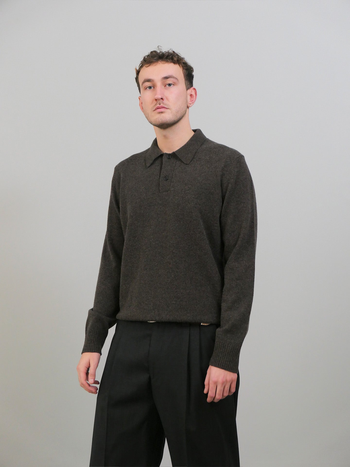 Norse Standard Merino Lambswool Polo - Heathland Brown