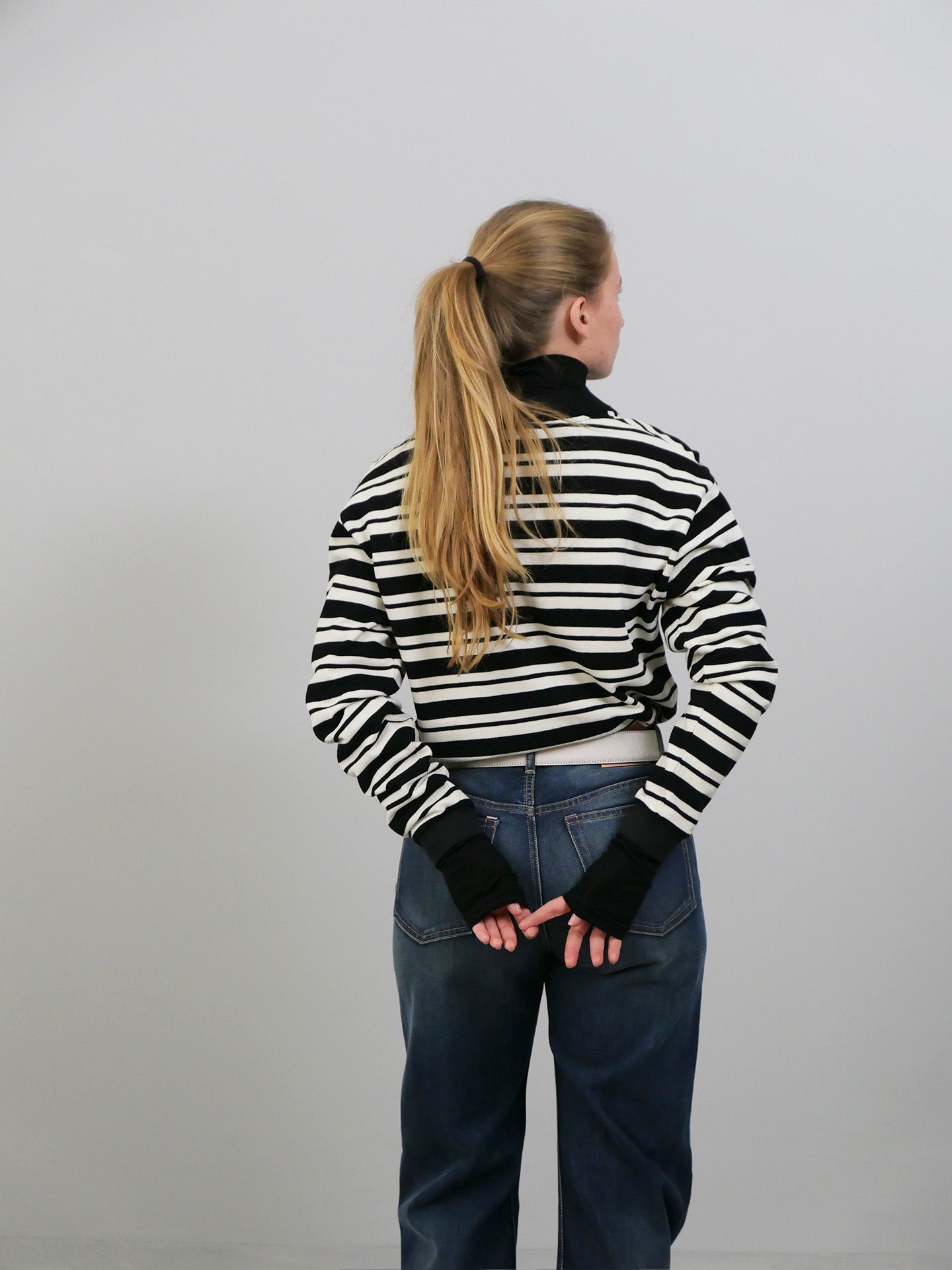 Roland Unisex Polo - Black Stripes