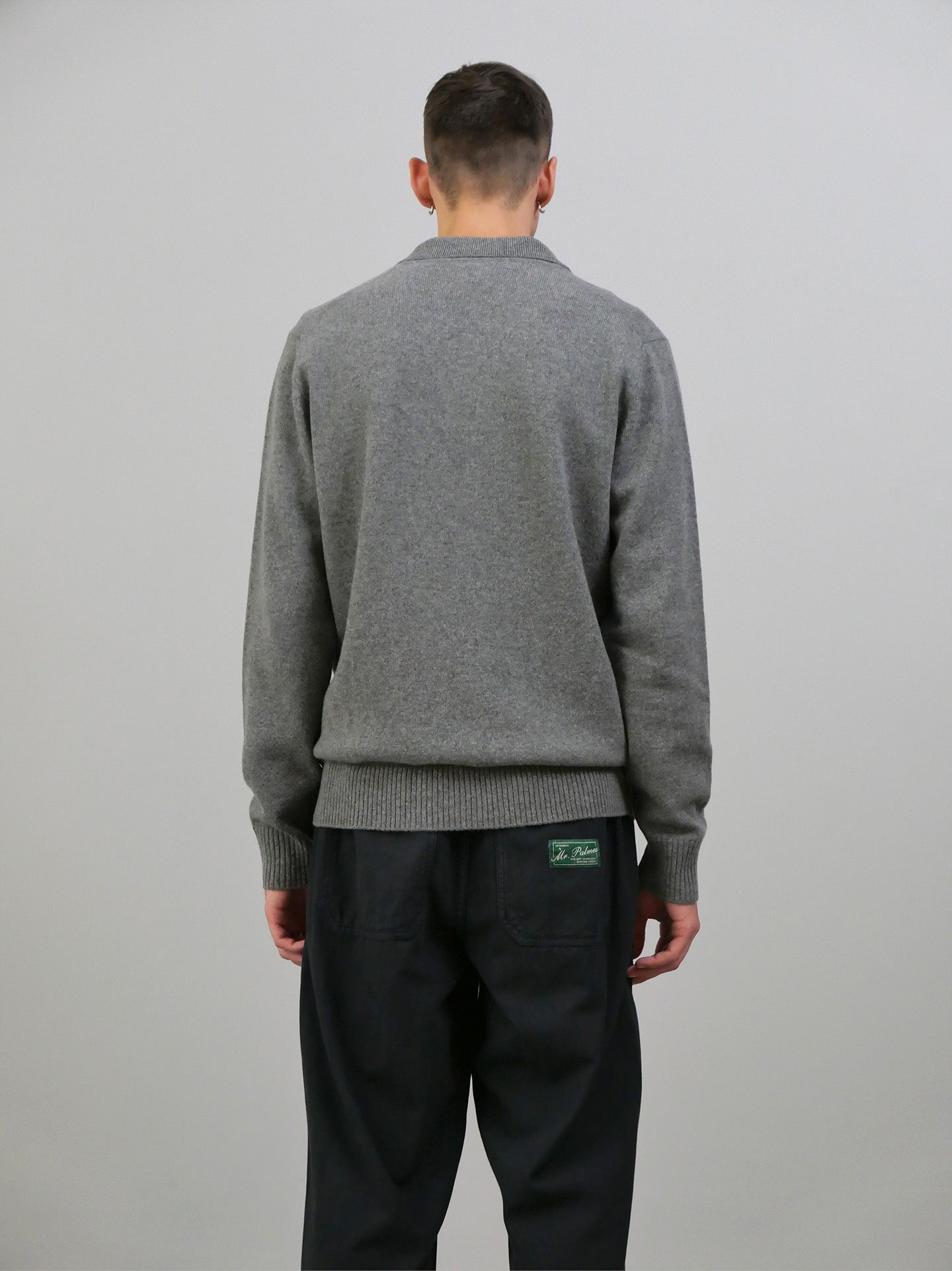 Lucien Herringbone Trousers - Black