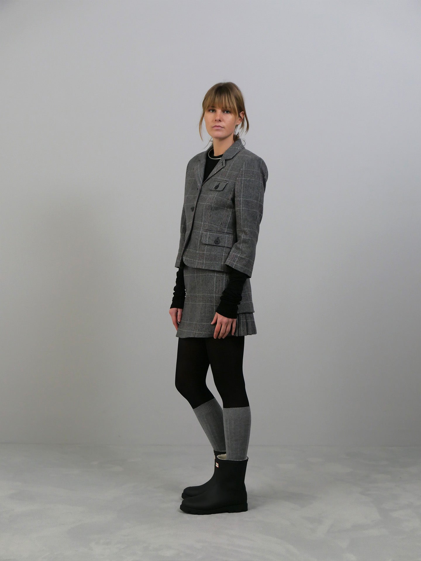 Taylor Fitted Jacket - Grey Check