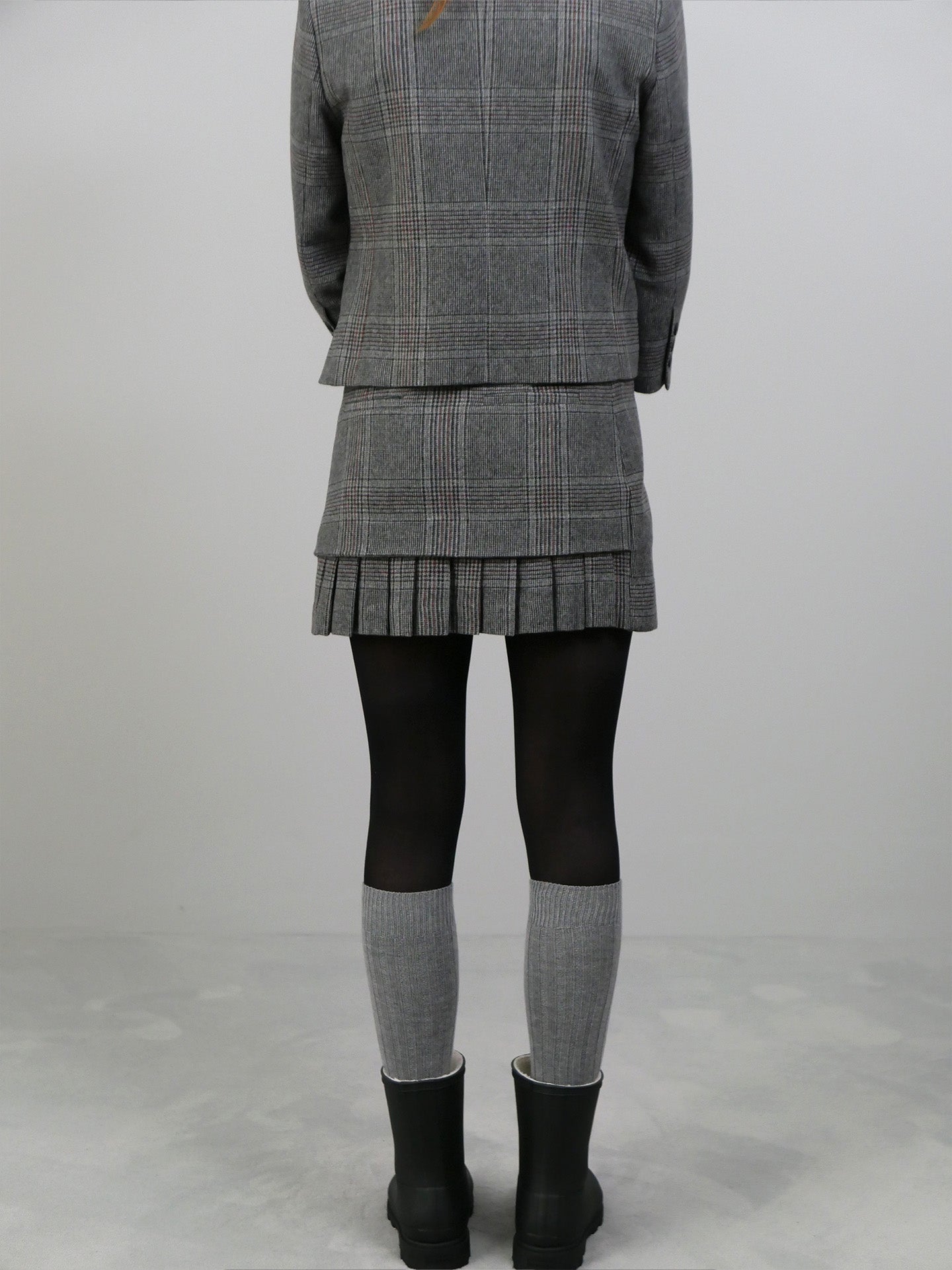 Taylor Mini Skirt - Grey Check