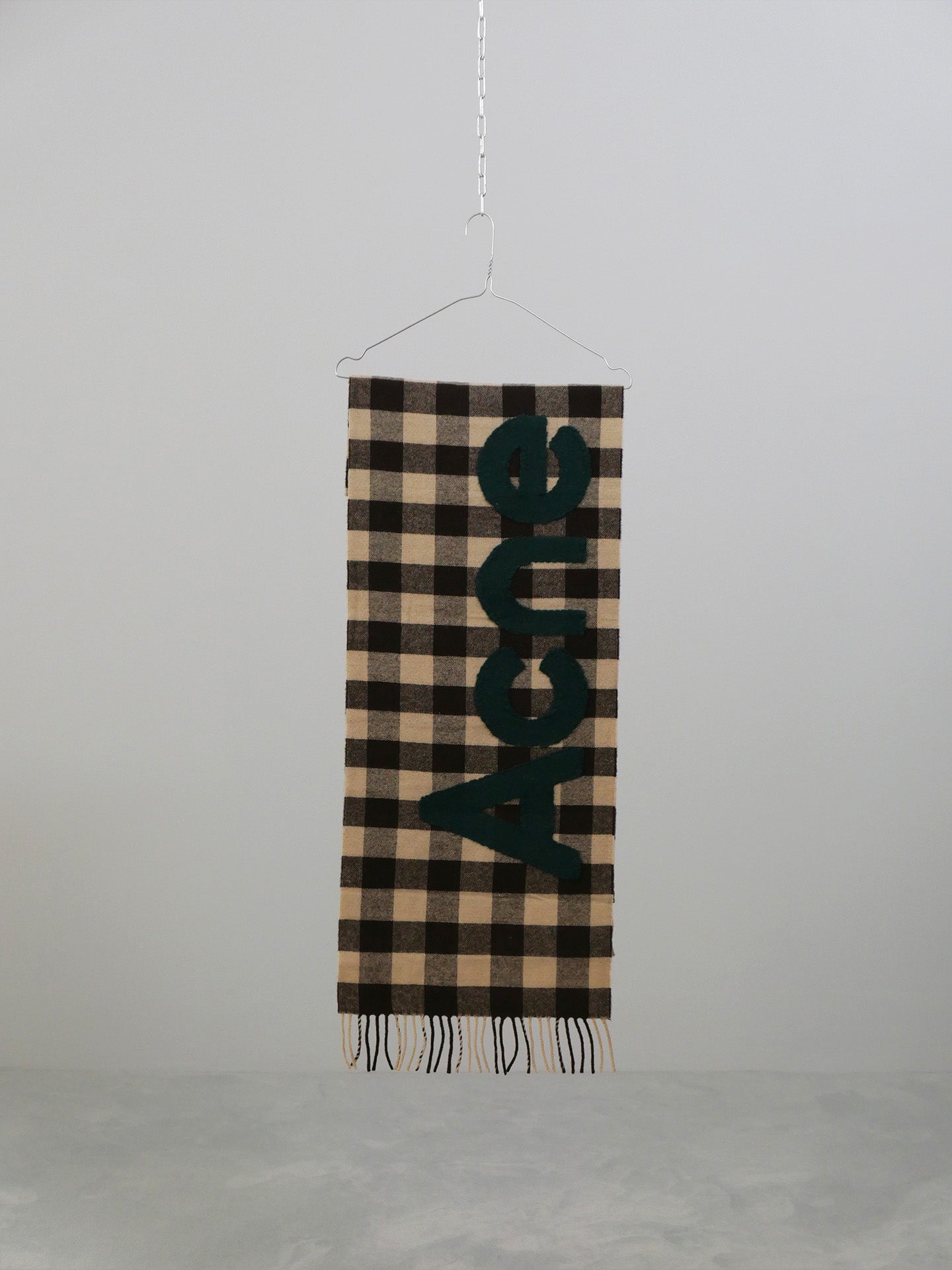 Check Logo Scarf - Brown/Green
