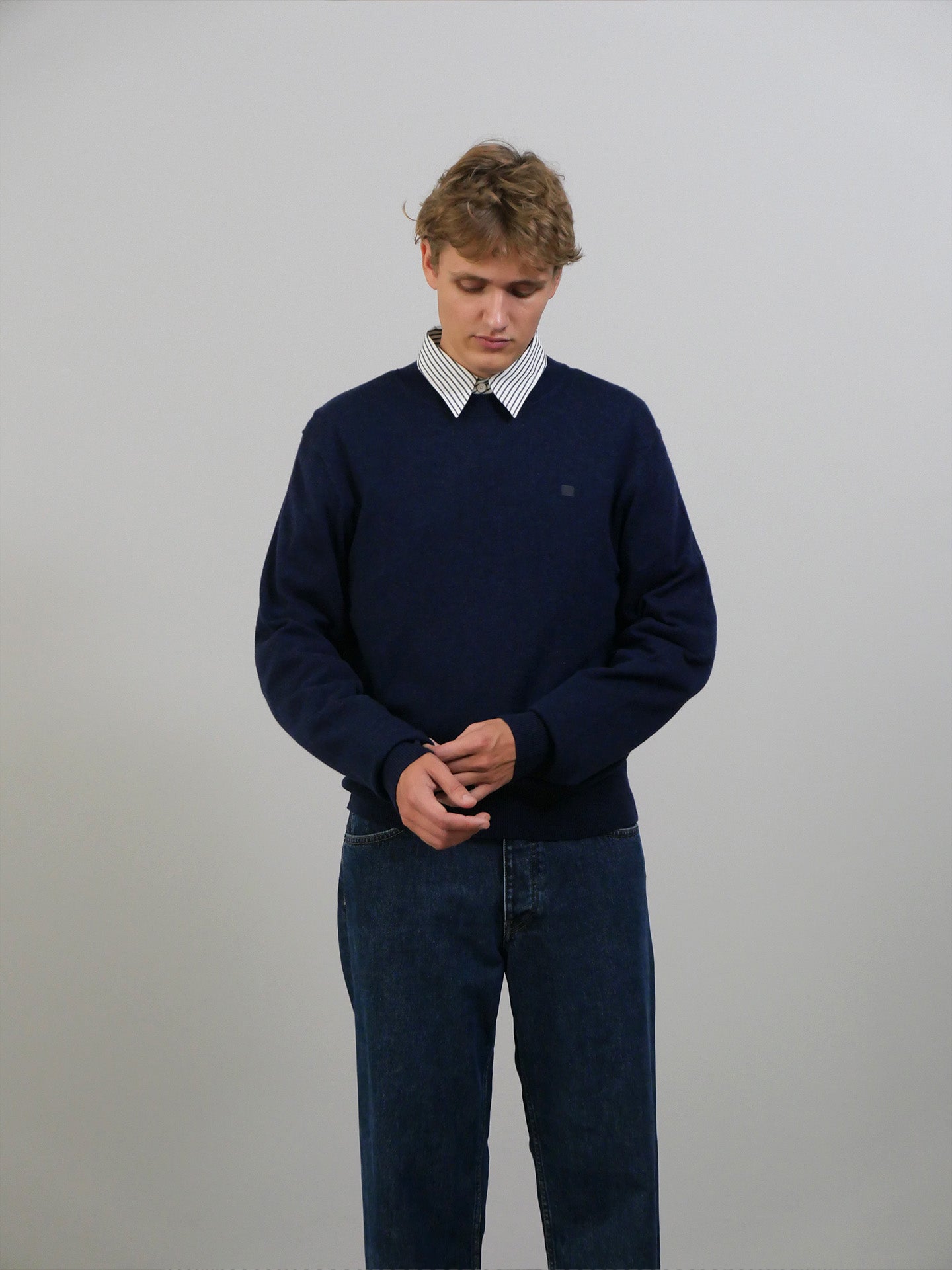 Knitted Crewneck - Dark Navy