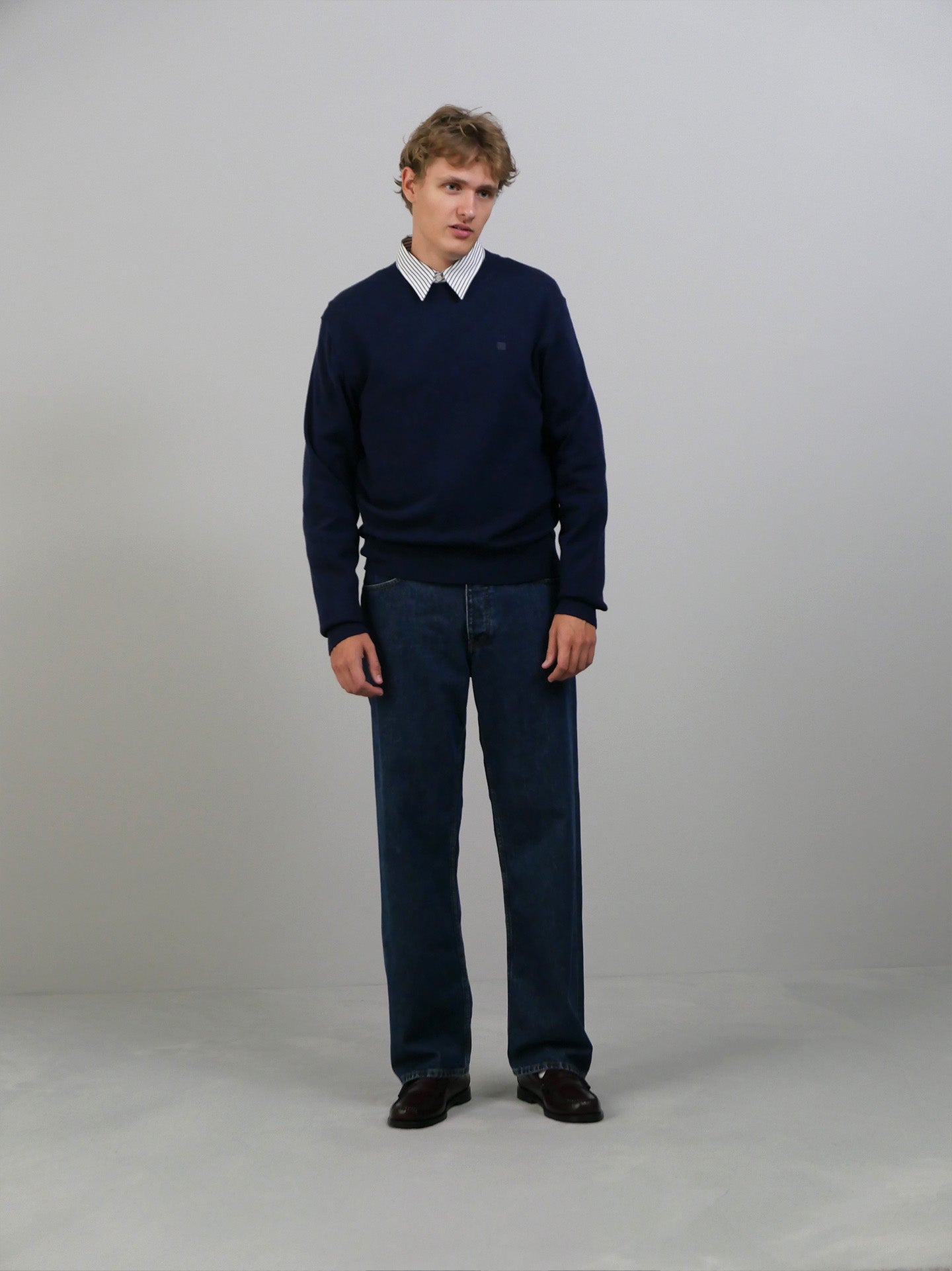 Knitted Crewneck - Dark Navy