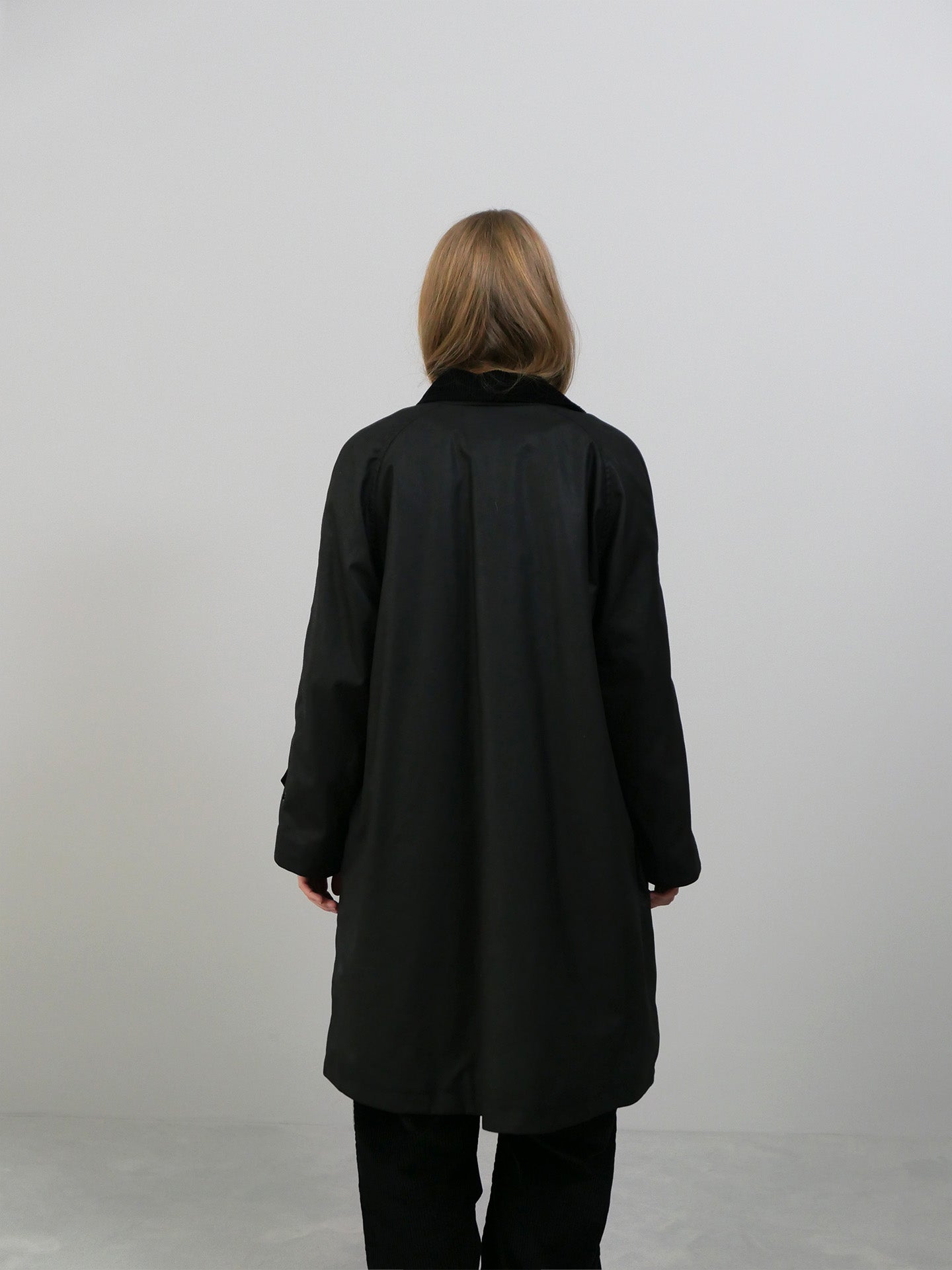 Oilskin Long Coat - Black