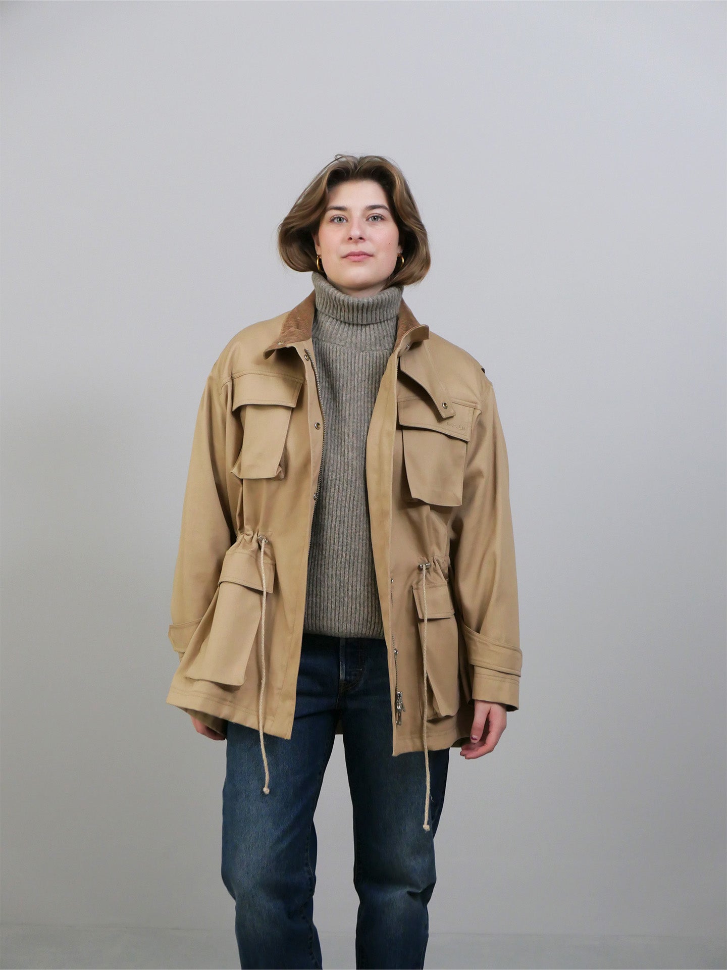 Water Resistant Parka - Beige