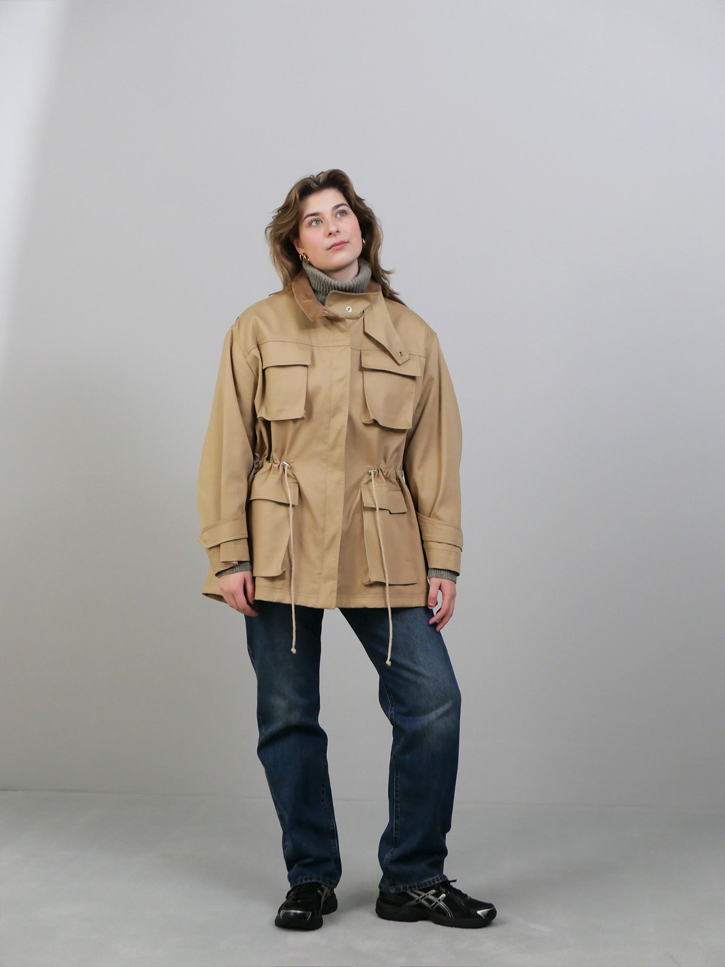 Water Resistant Parka - Beige