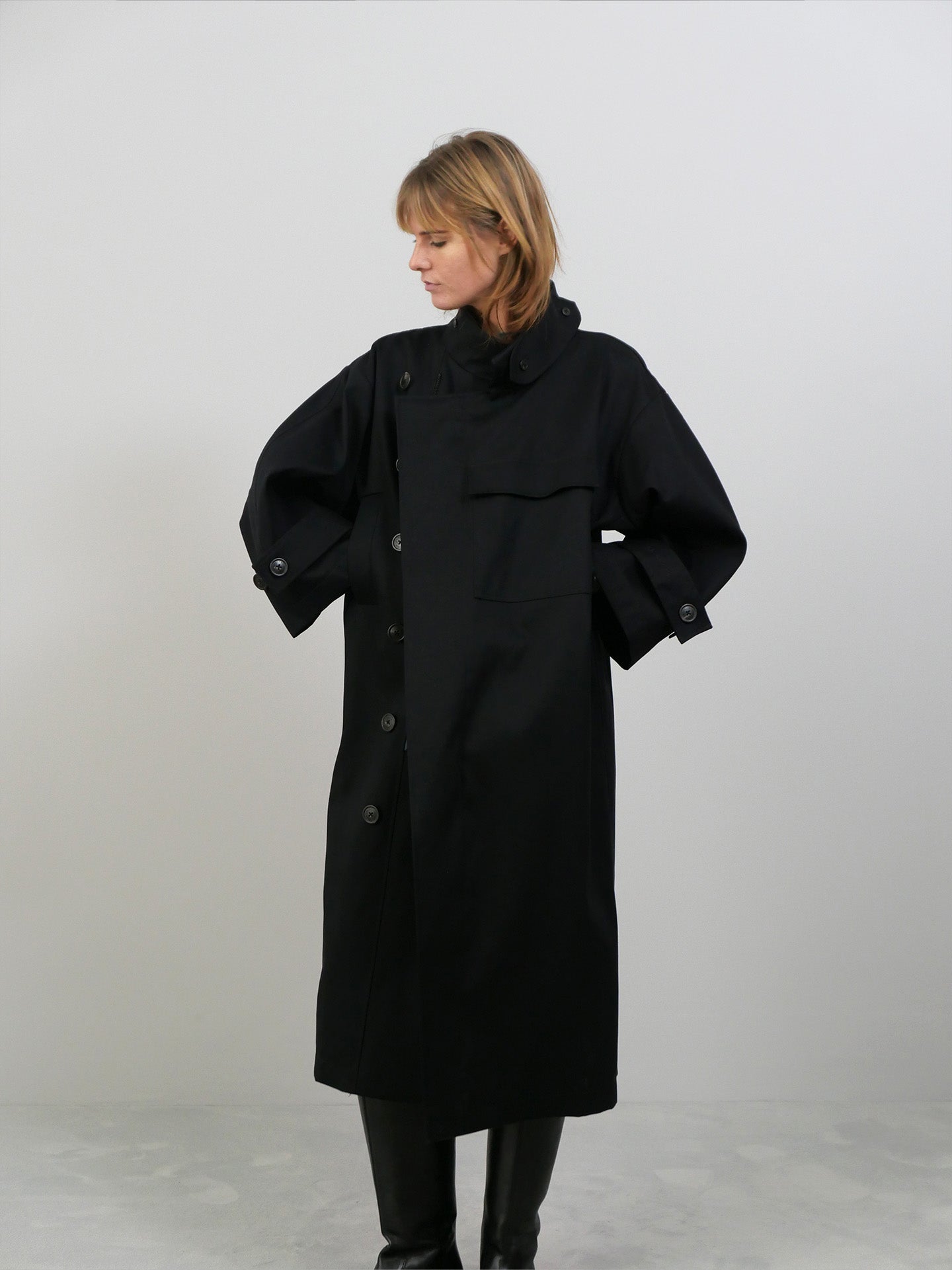 Water Resistant Coat - Black