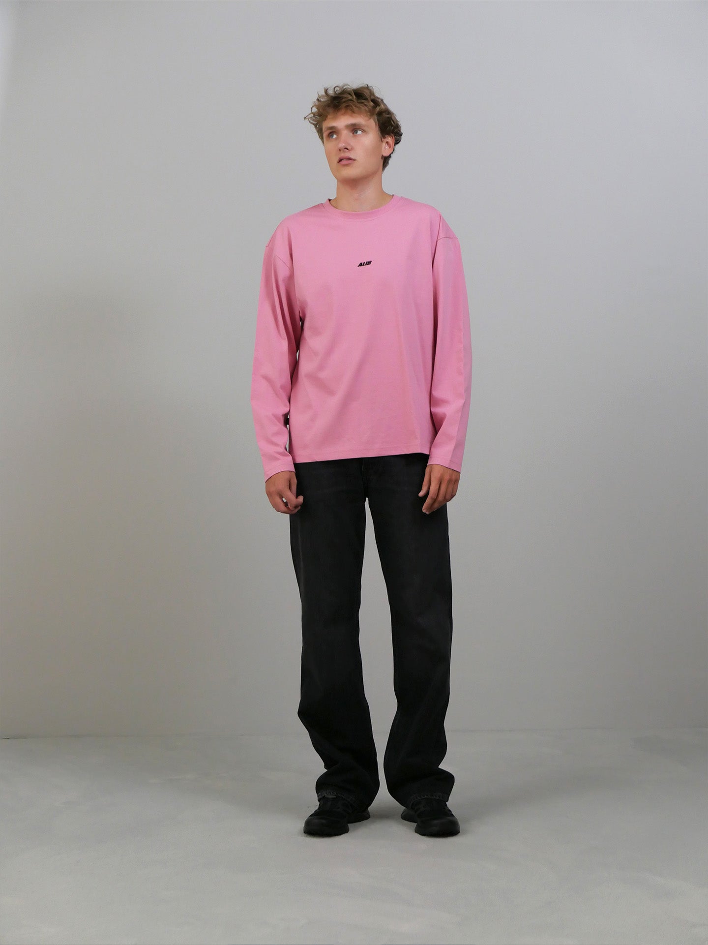 Joshua LS Tee - Solid Pink