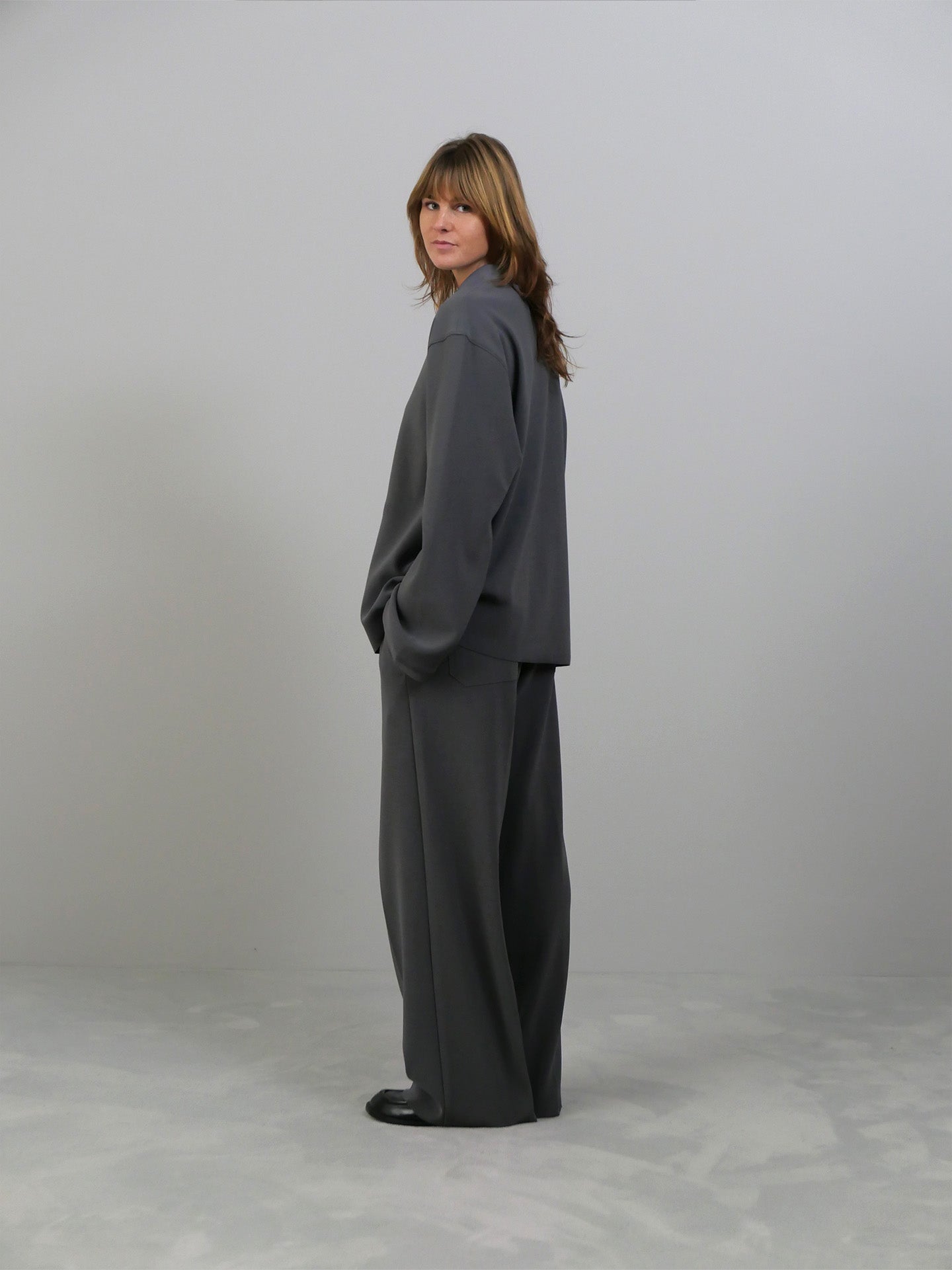 Lay2 Drawstring Trouser - Silver