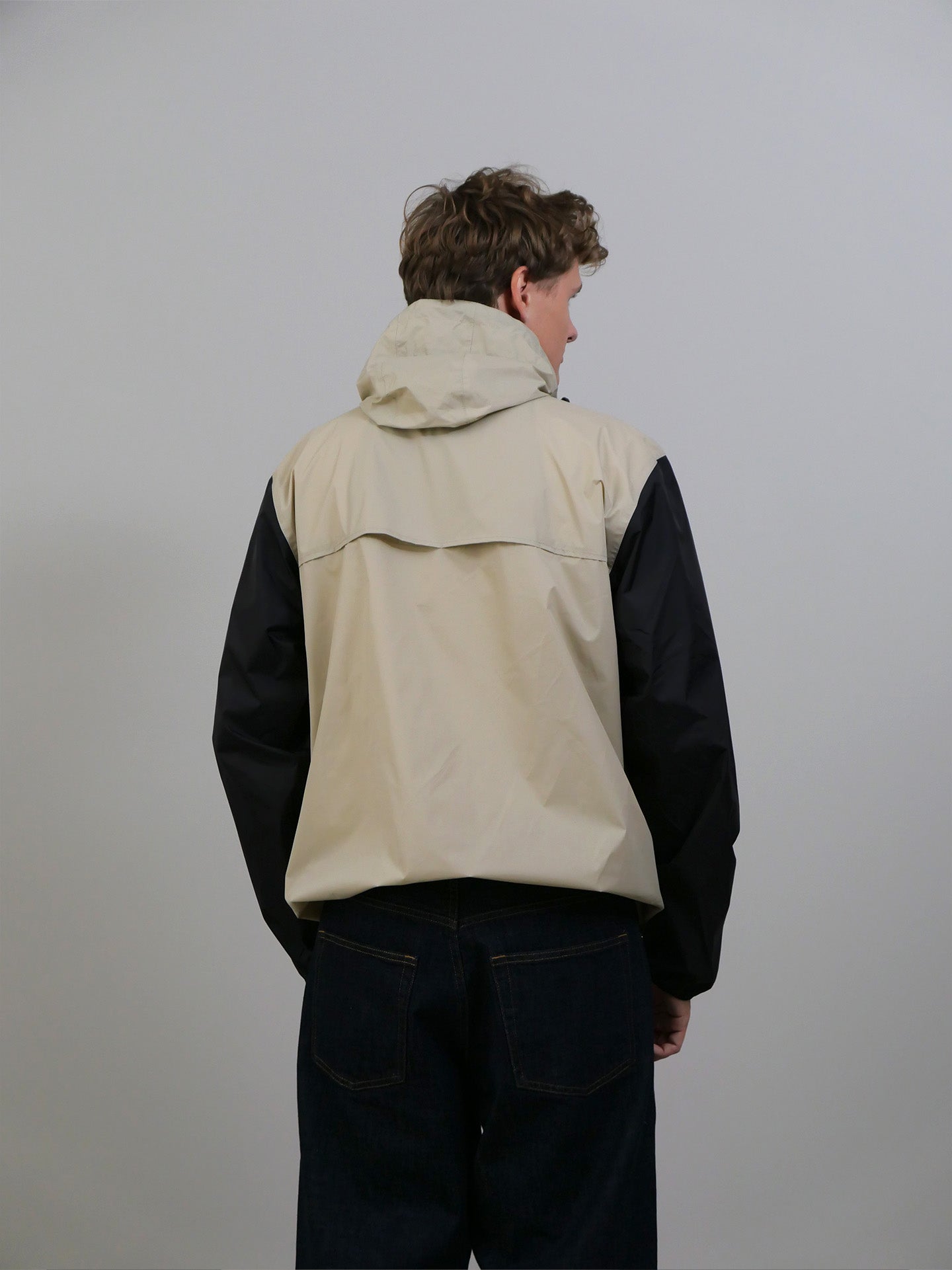 K-Way Contrast Jacket - Beige/Black