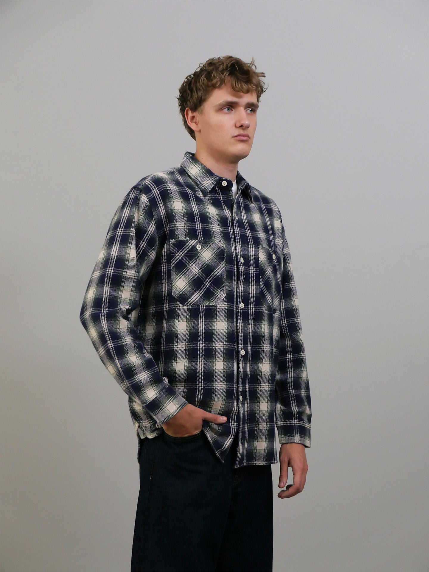 Work Shirt LS - Navy/Blue