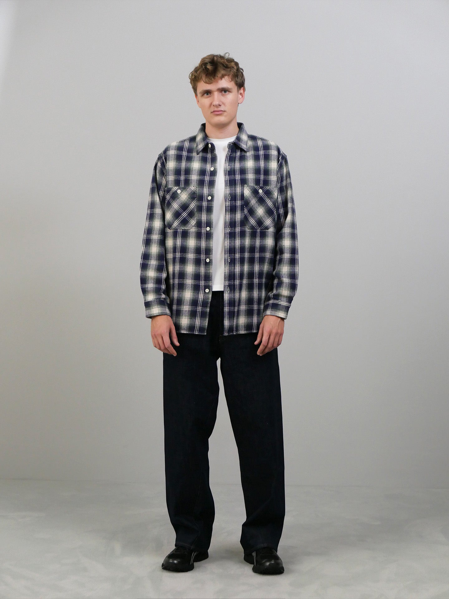 Work Shirt LS - Navy/Blue