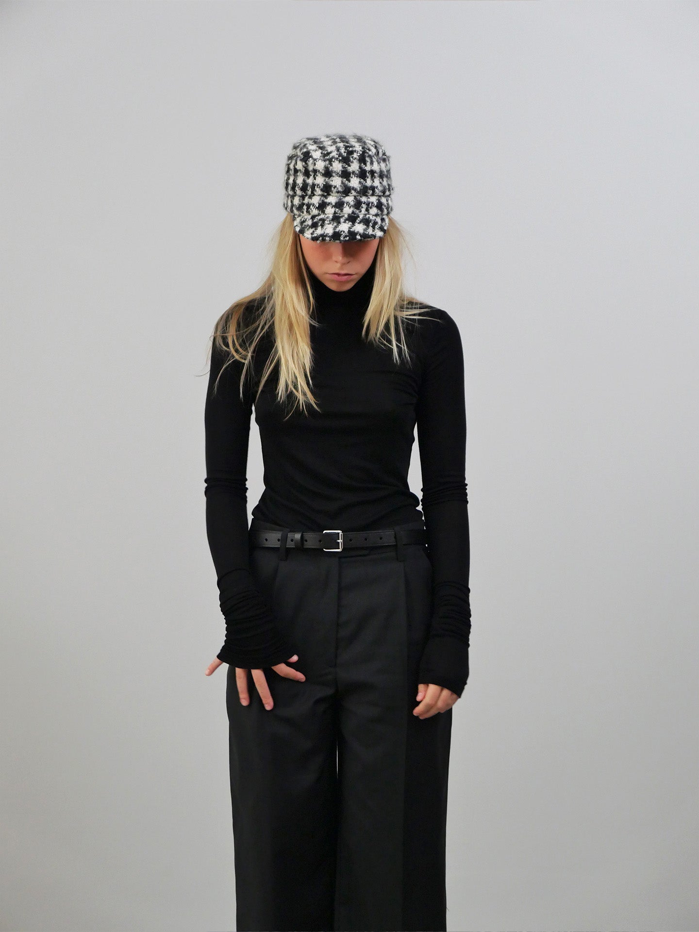 City Hat - Black/White Checked