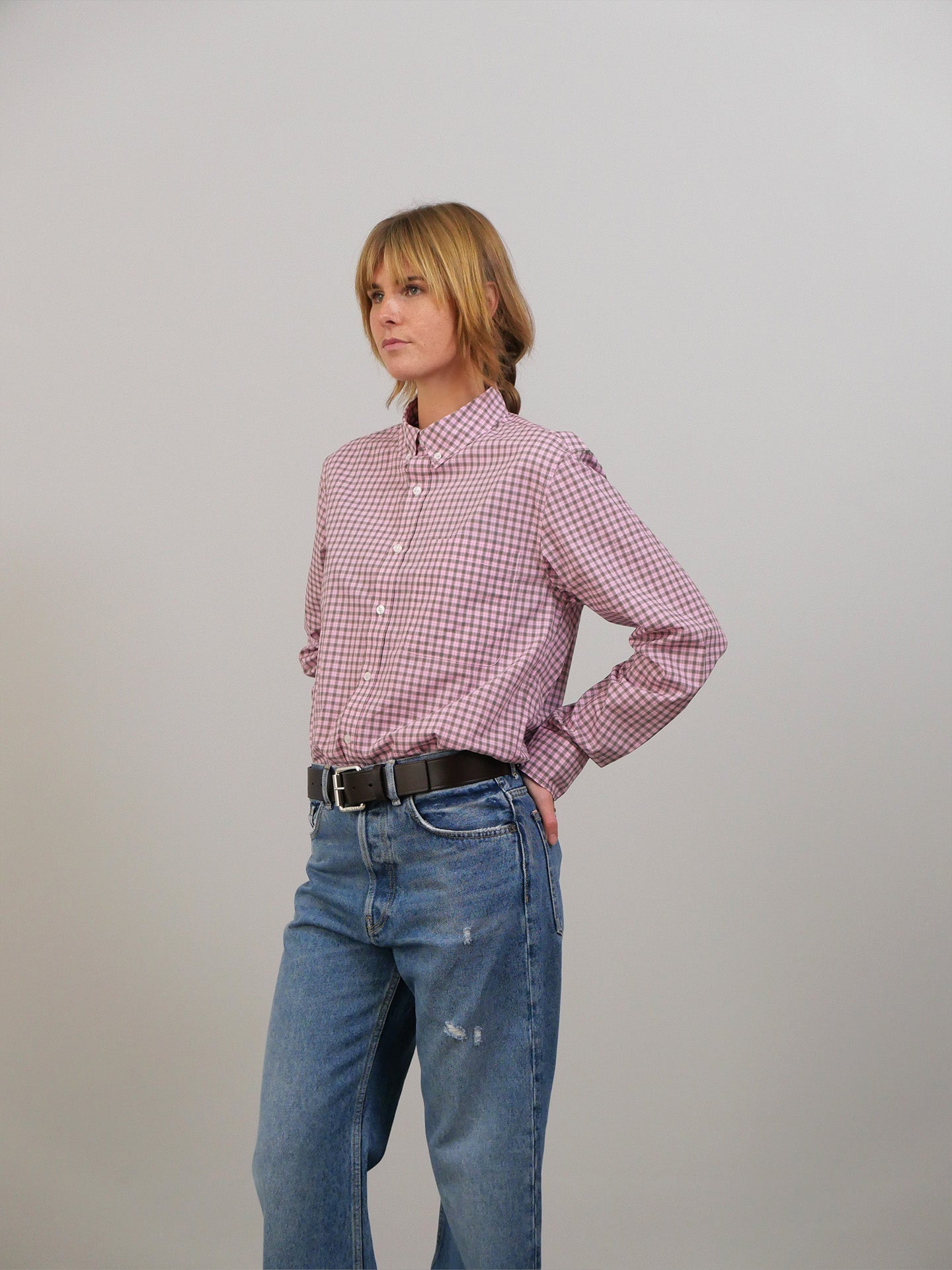 Jeremy LS Shirt - Pink Check