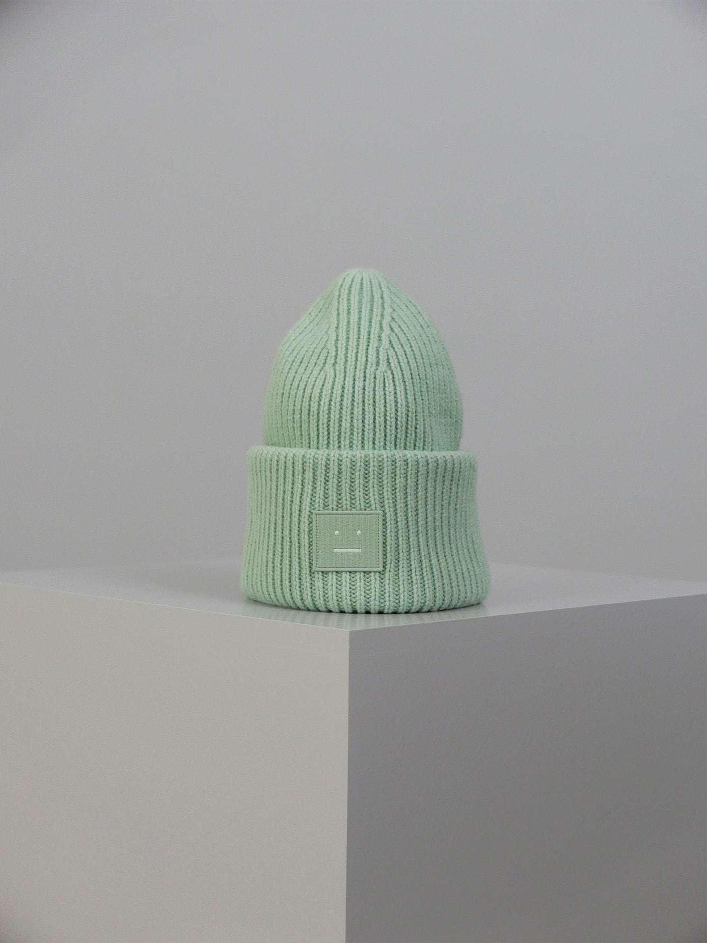 Large Logo Face Beanie - Mint Green