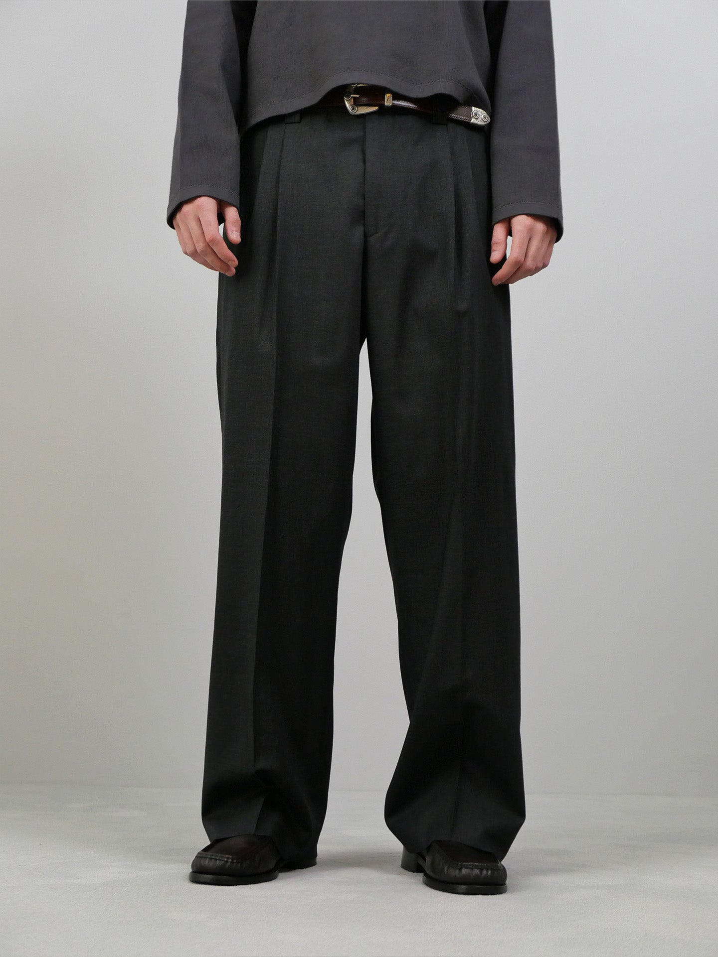 Classic Trousers - Dark Grey Wool