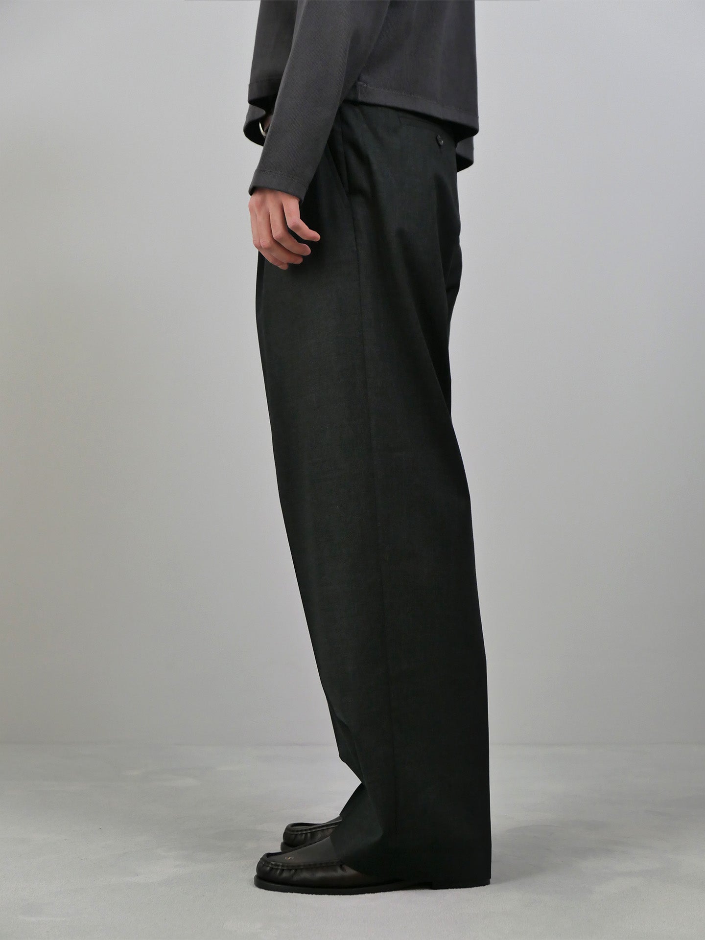 Classic Trousers - Dark Grey Wool