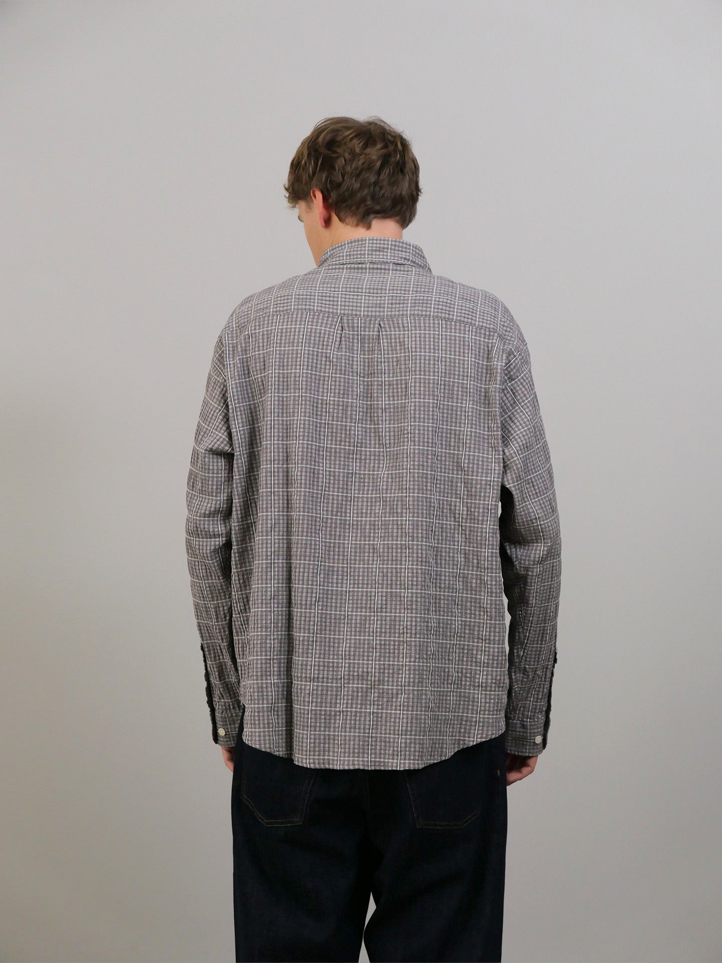 Executive Shirt - Grey Textured Check