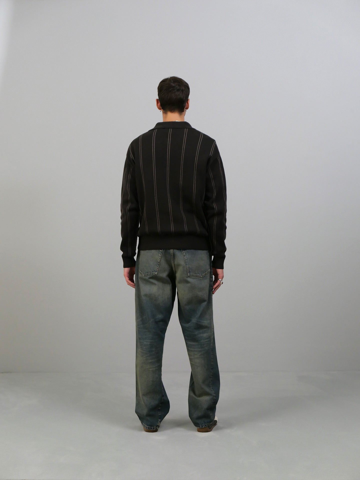 Formal Cardigan - Biscuit Stripe