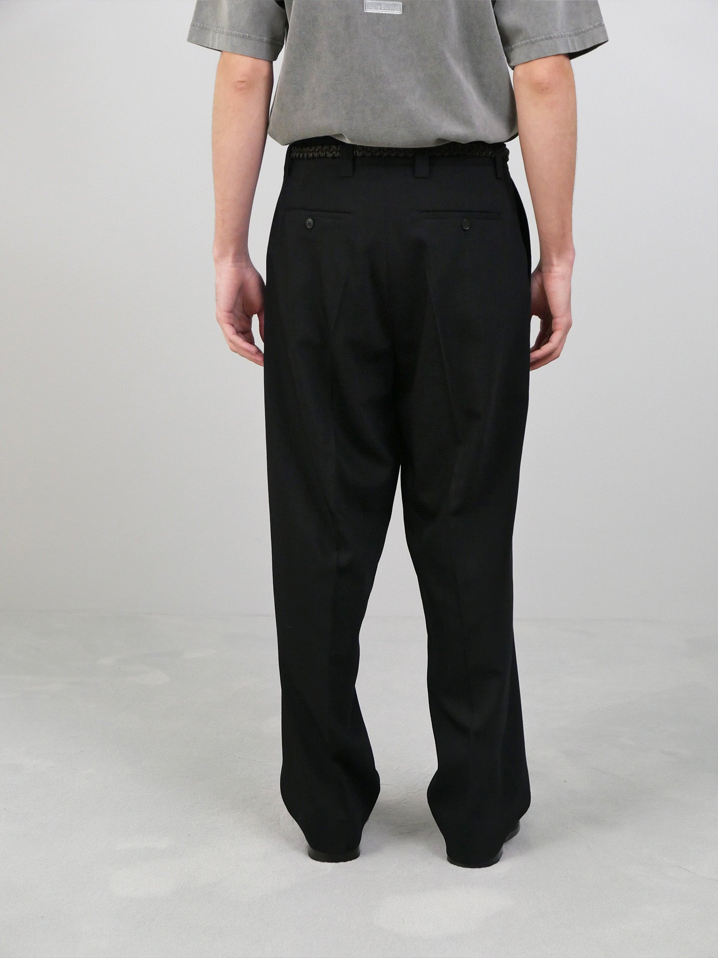 Study Trousers - Black Tropical Wool