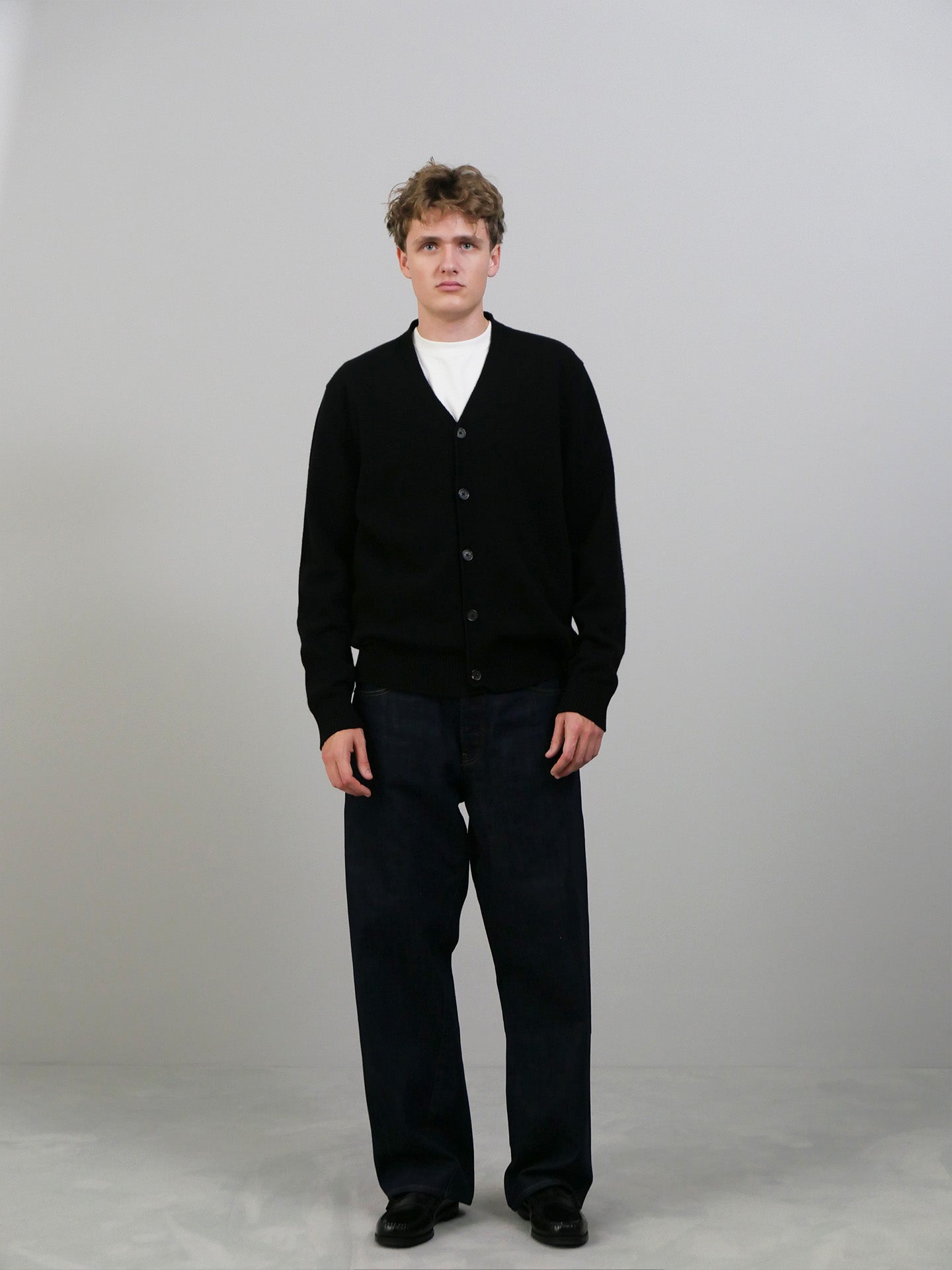 Norse Standard Merino Lambswool Cardigan - Black