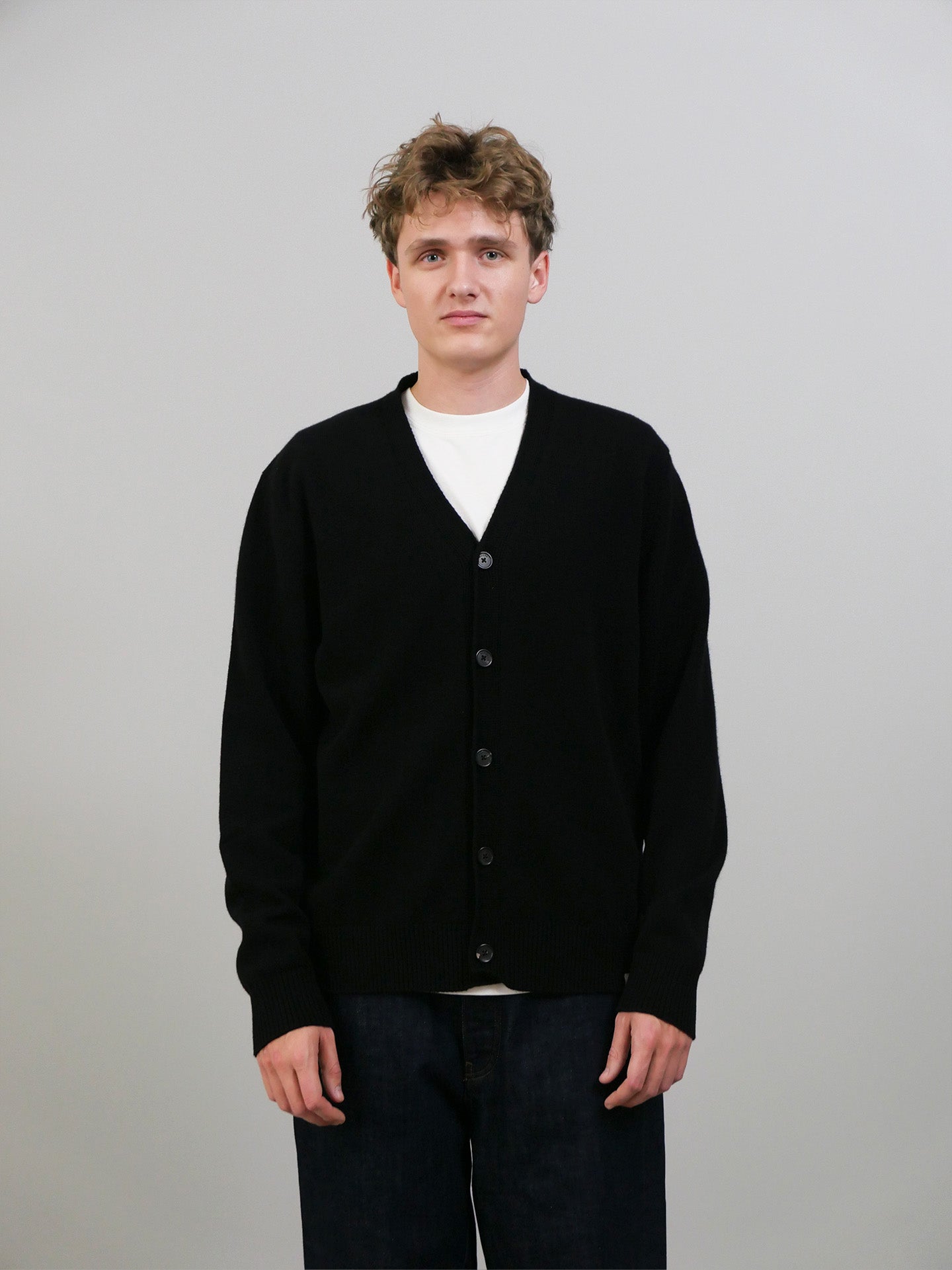 Norse Standard Merino Lambswool Cardigan - Black