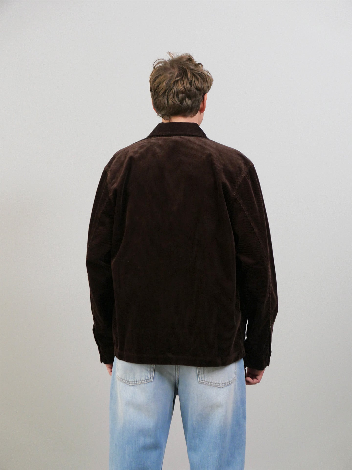 Folke Wide Wale Corduroy Chore Jacket - Espresso