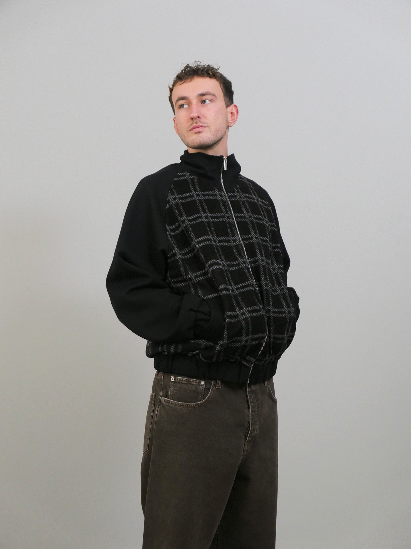 Rag Zip - Black/Brown/Grey Check